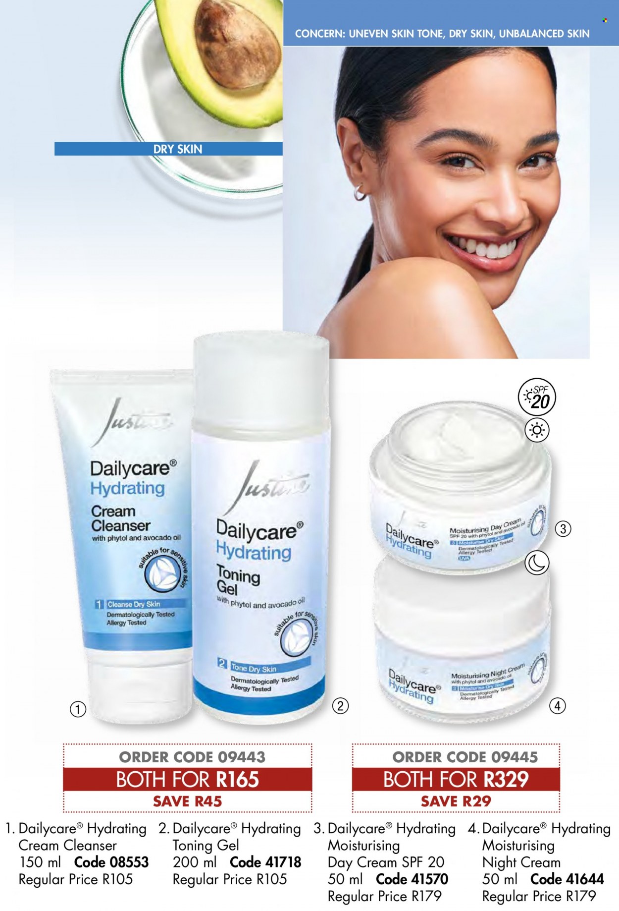 thumbnail - Justine catalogue  - 01/01/2023 - 31/01/2023 - Sales products - cleanser, day cream, night cream. Page 29.