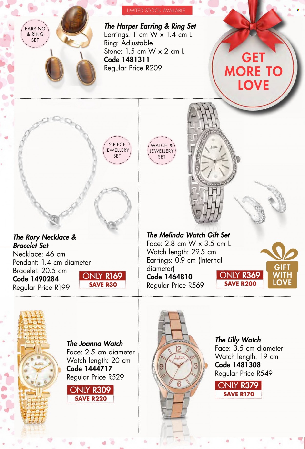 thumbnail - Justine catalogue  - 01/01/2023 - 31/01/2023 - Sales products - gift set, bracelet, earrings, necklace, watch, pendant. Page 66.