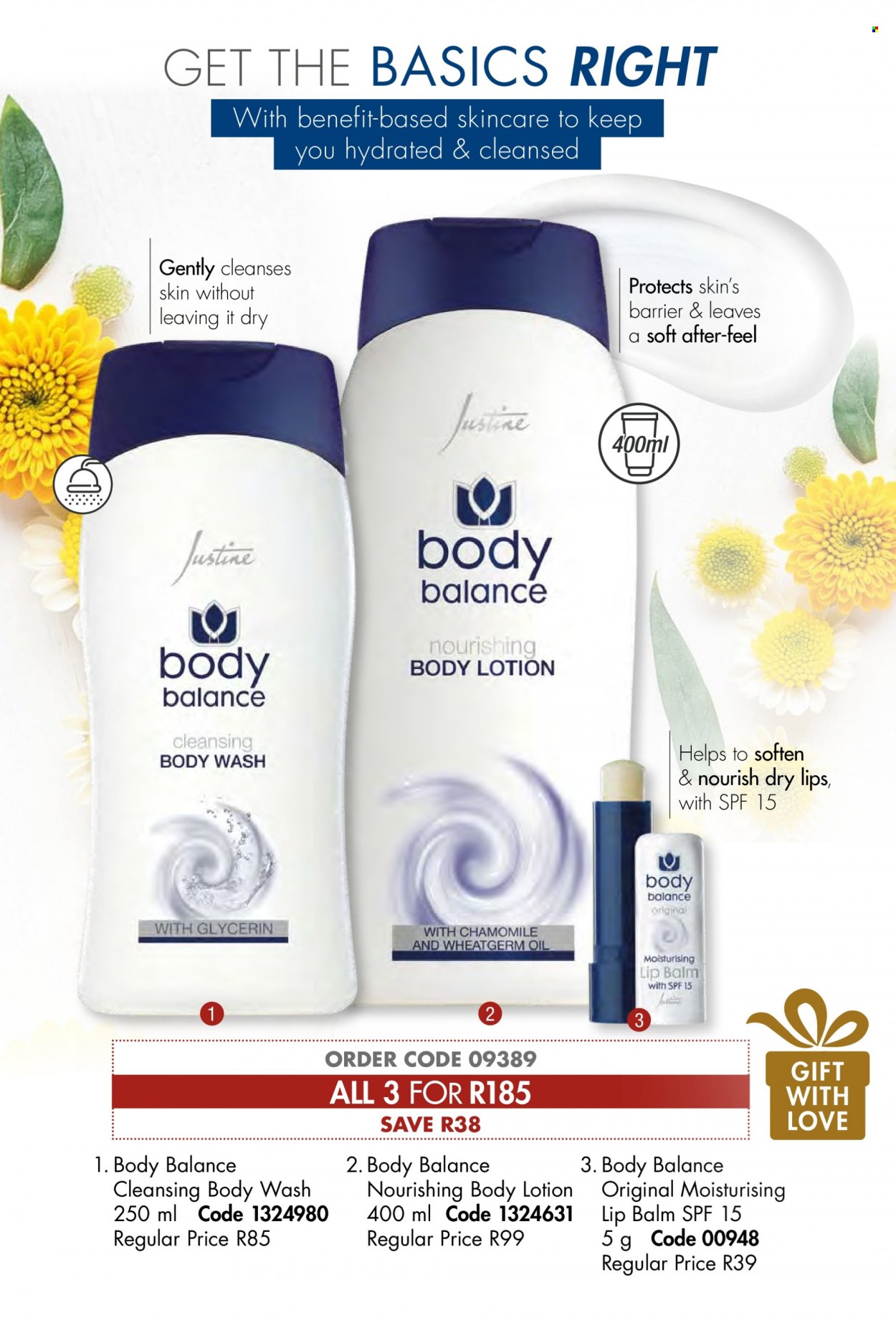 thumbnail - Justine catalogue  - 01/01/2023 - 31/01/2023 - Sales products - body wash, lip balm, body lotion. Page 78.