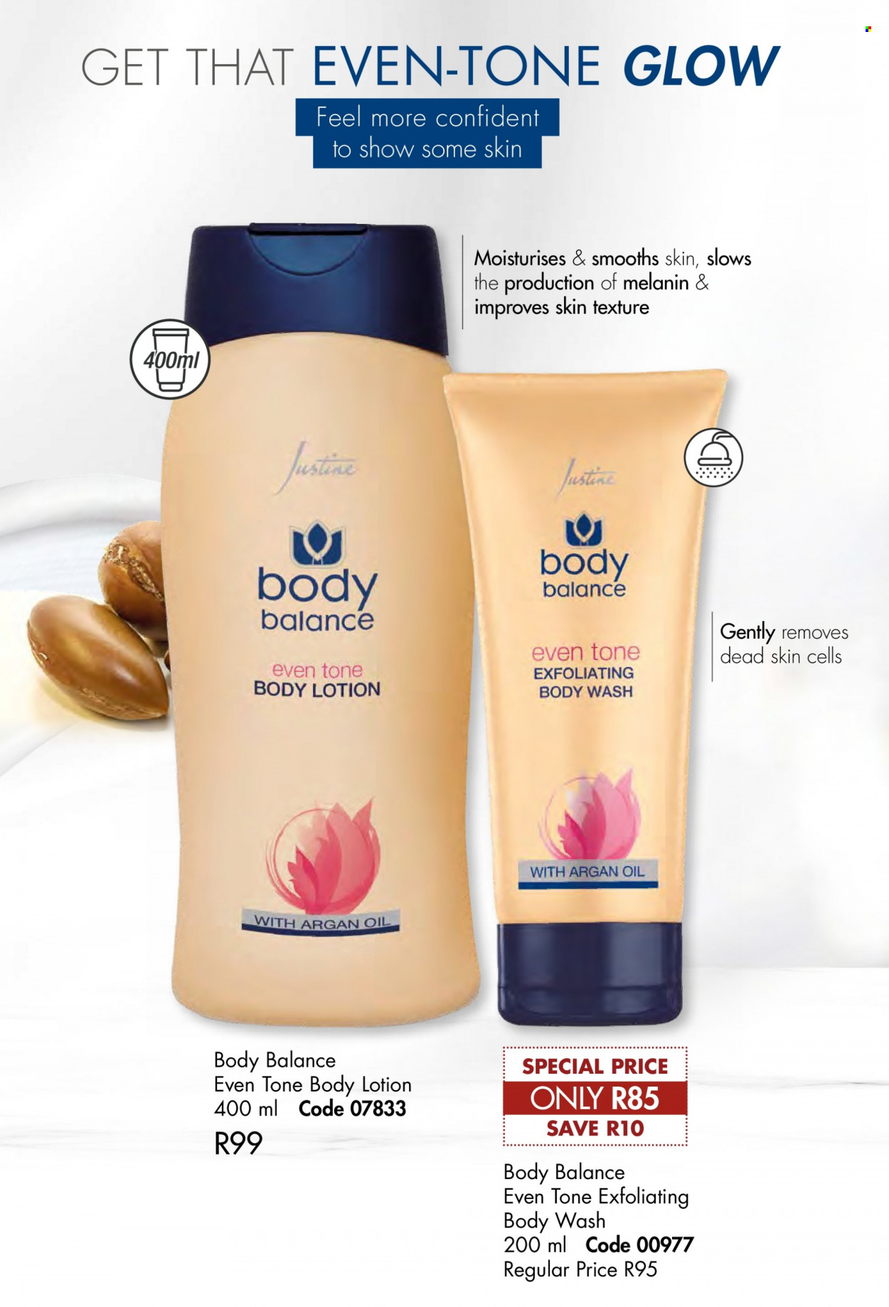 thumbnail - Justine catalogue  - 01/01/2023 - 31/01/2023 - Sales products - body wash, body lotion. Page 84.