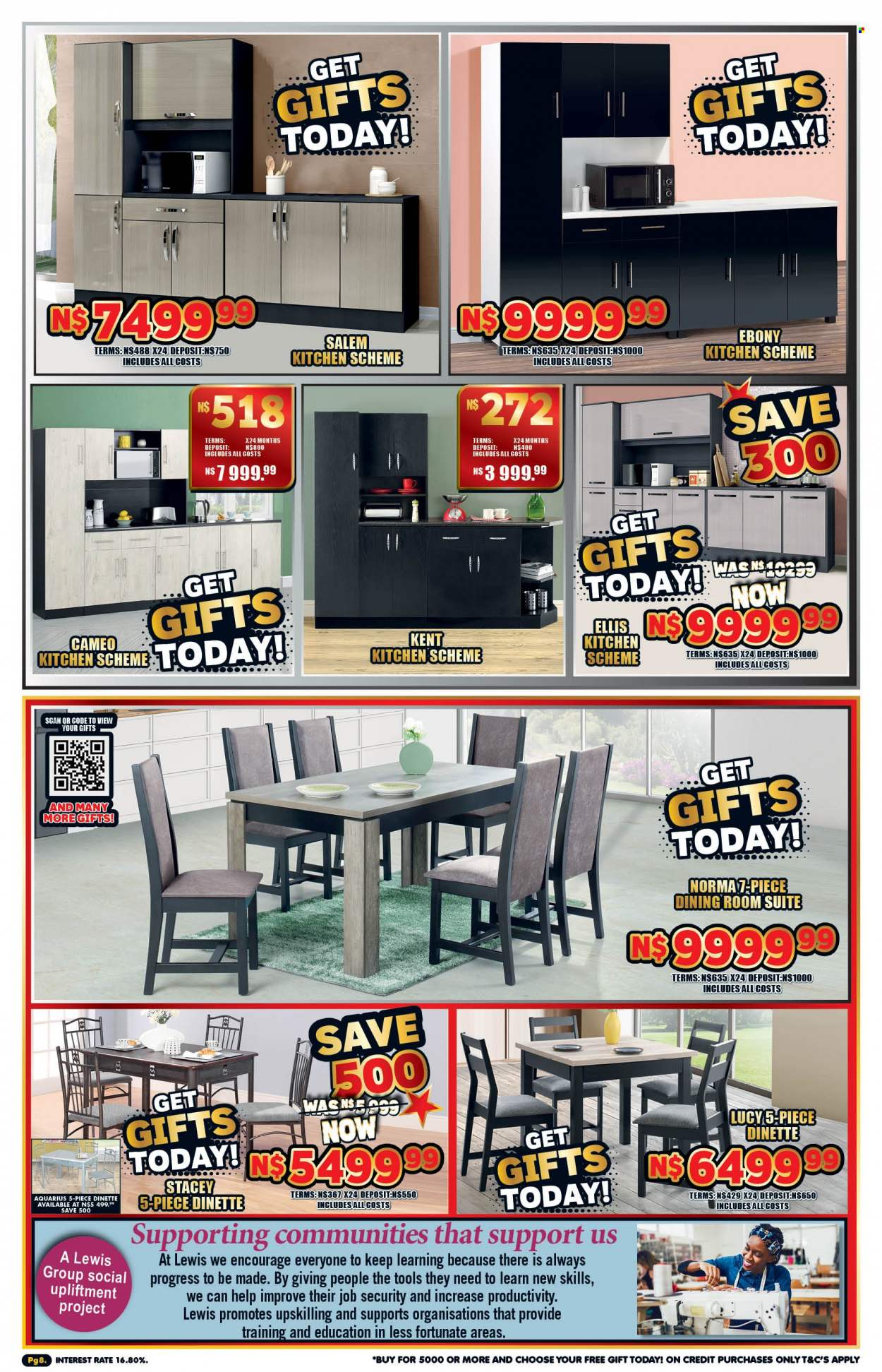 Lewis catalogue  - 03/01/2023 - 18/02/2023 - Sales products - kitchen scheme, dining room suite. Page 5.