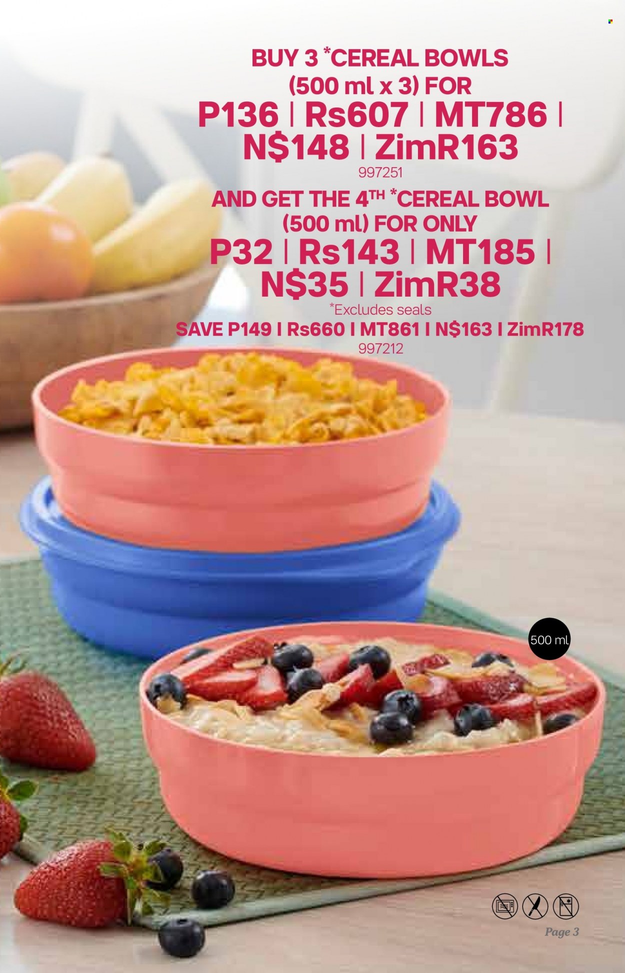 Tupperware catalogue  - 04/01/2023 - 07/02/2023 - Sales products - bowl. Page 3.