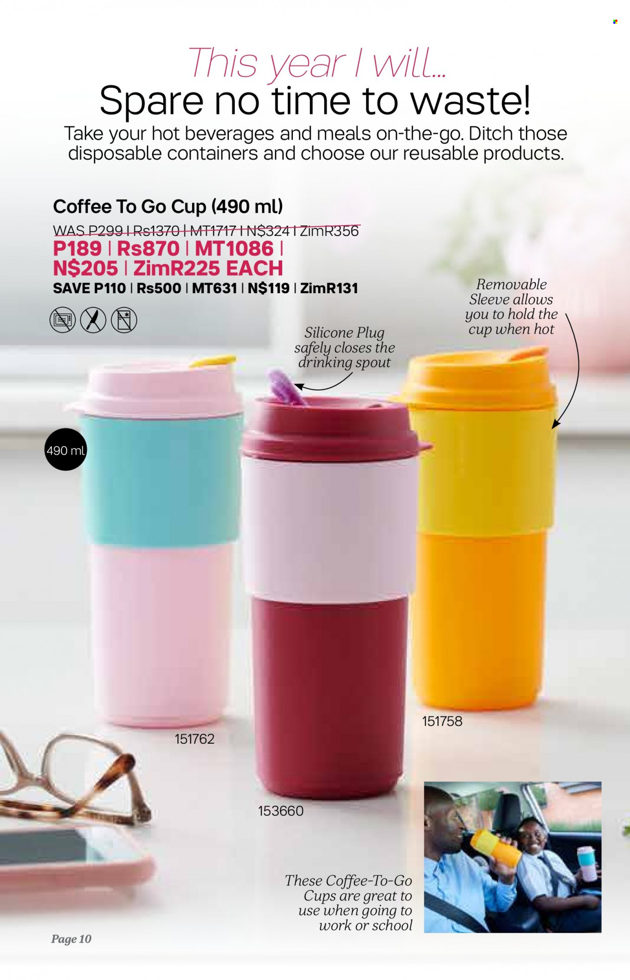 Tupperware catalogue  - 04/01/2023 - 07/02/2023 - Sales products - cup. Page 10.