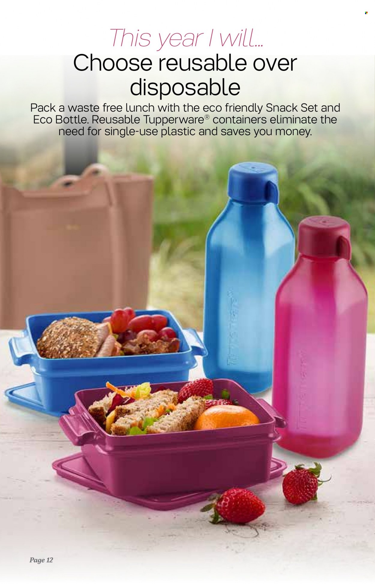 Tupperware catalogue  - 04/01/2023 - 07/02/2023 - Sales products - eco bottle. Page 12.