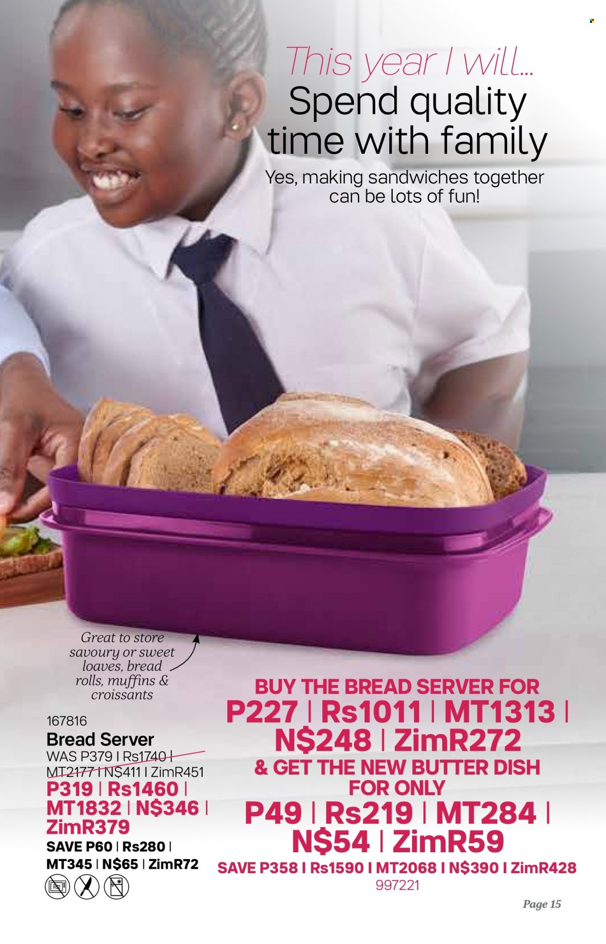 Tupperware catalogue  - 04/01/2023 - 07/02/2023 - Sales products - butter dish. Page 15.