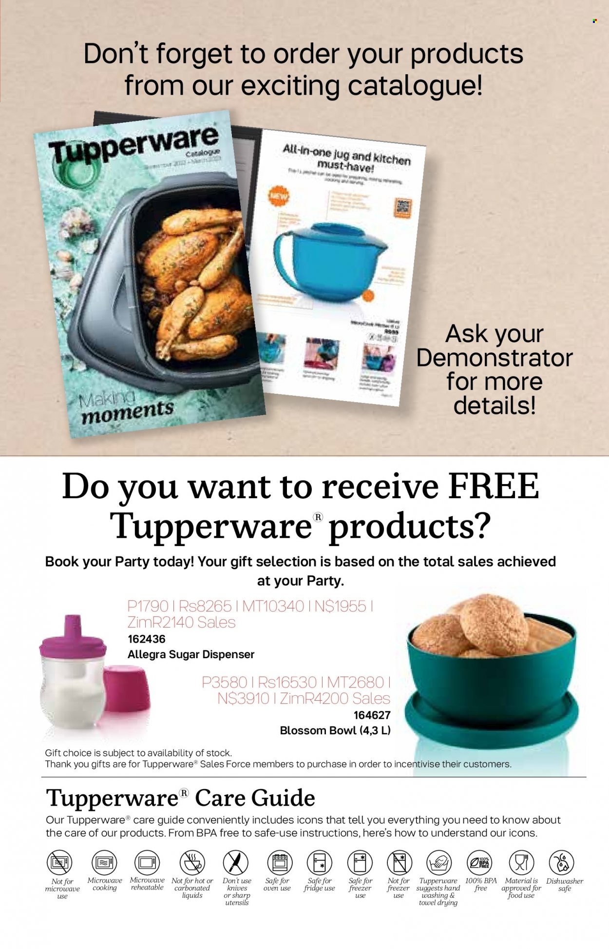 Tupperware catalogue  - 04/01/2023 - 07/02/2023 - Sales products - knife, dispenser, utensils. Page 23.