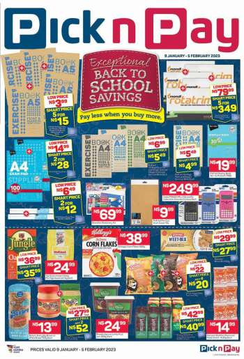 Pick n Pay catalogue - Back To School Savings