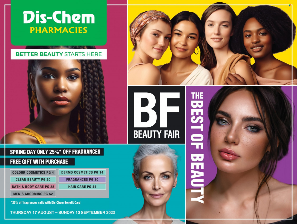 Dis-Chem catalogue  - 17/08/2023 - 10/09/2023 - Sales products - body care, hair products, fragrance. Page 1.