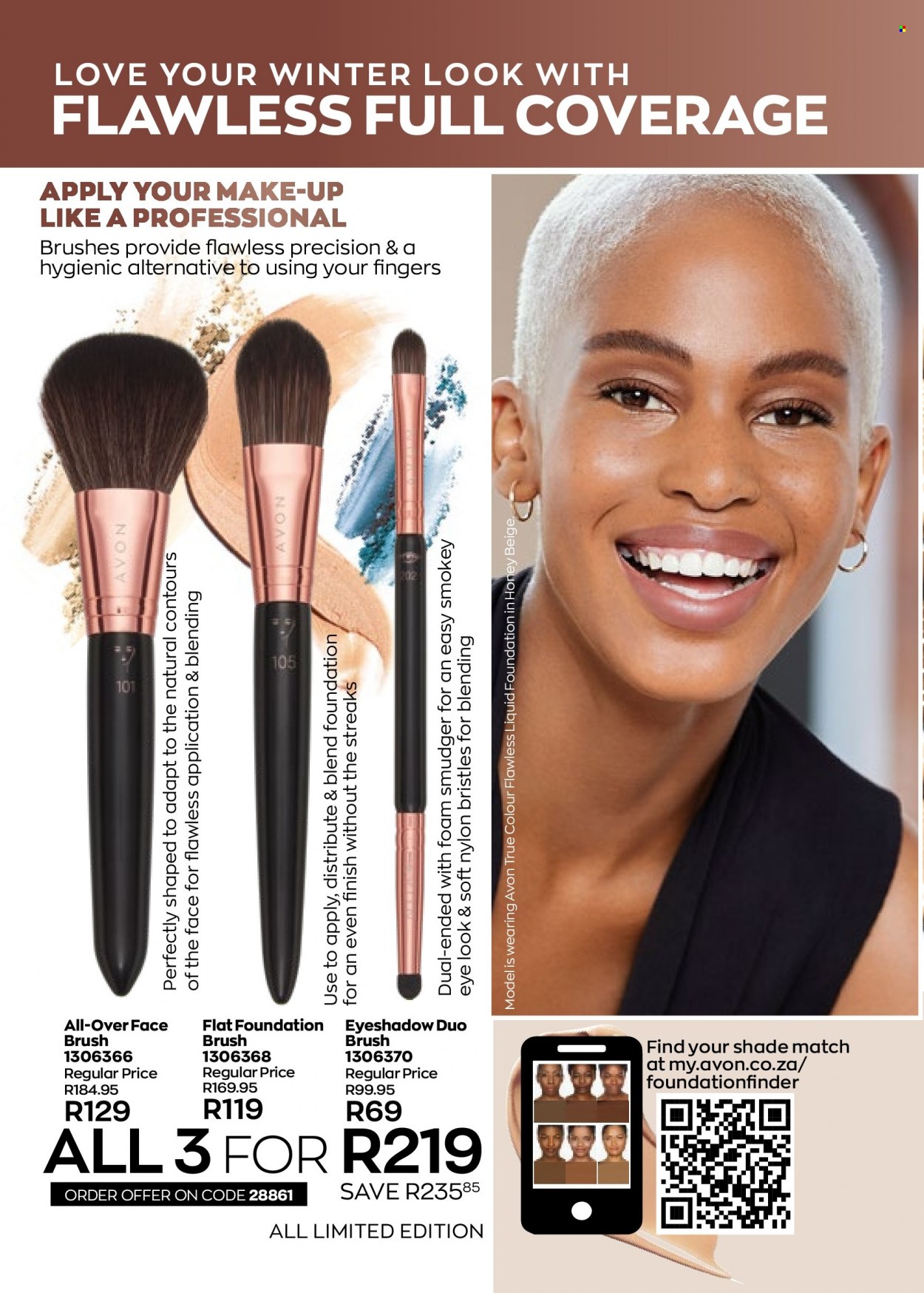 Avon catalogue  - 01/06/2022 - 30/06/2022 - Sales products - Avon, brush, eyeshadow, makeup, foundation brush. Page 66.