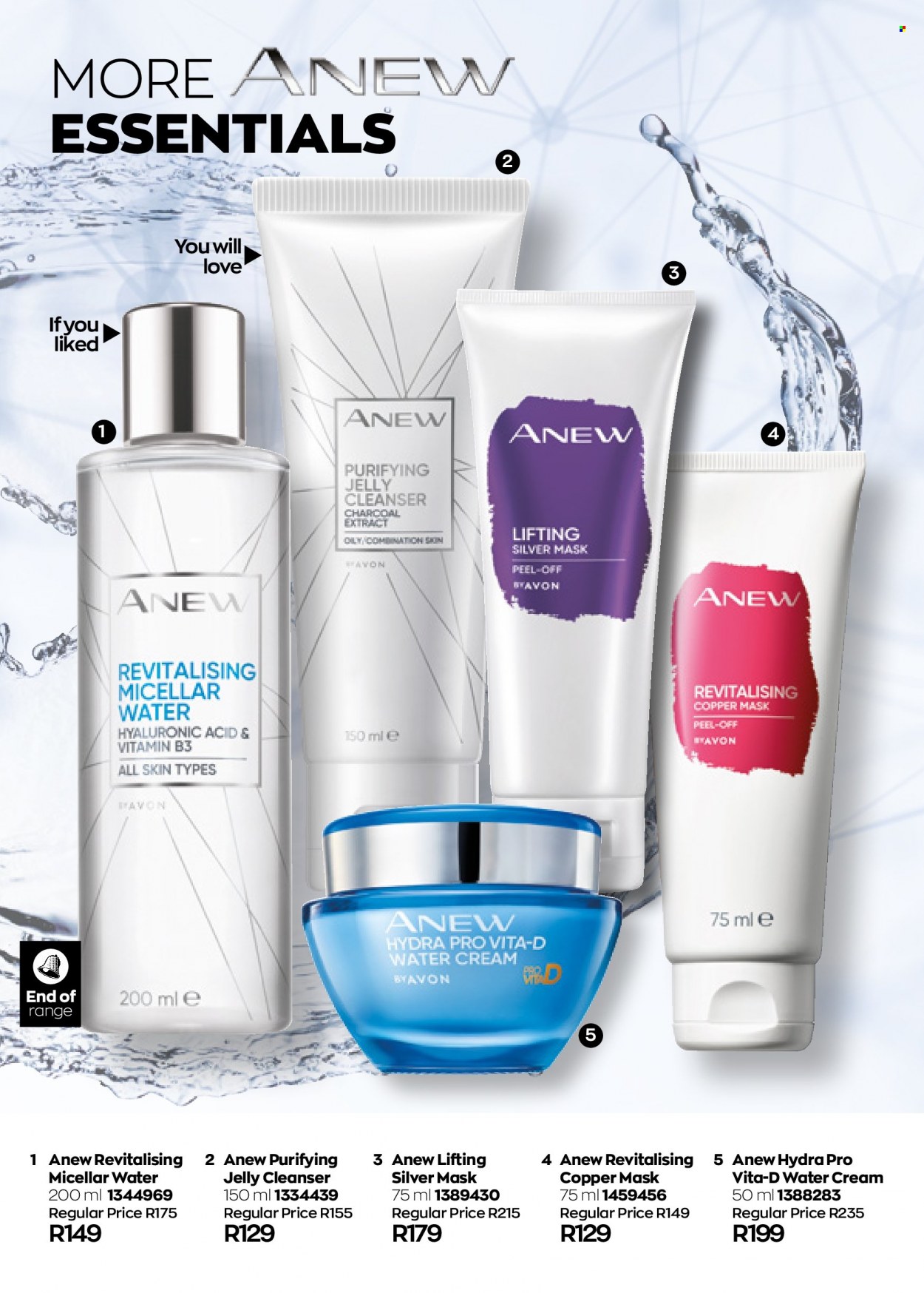 thumbnail - Avon catalogue  - 01/06/2022 - 30/06/2022 - Sales products - Avon, Anew, micellar water, jelly cleanser. Page 108.