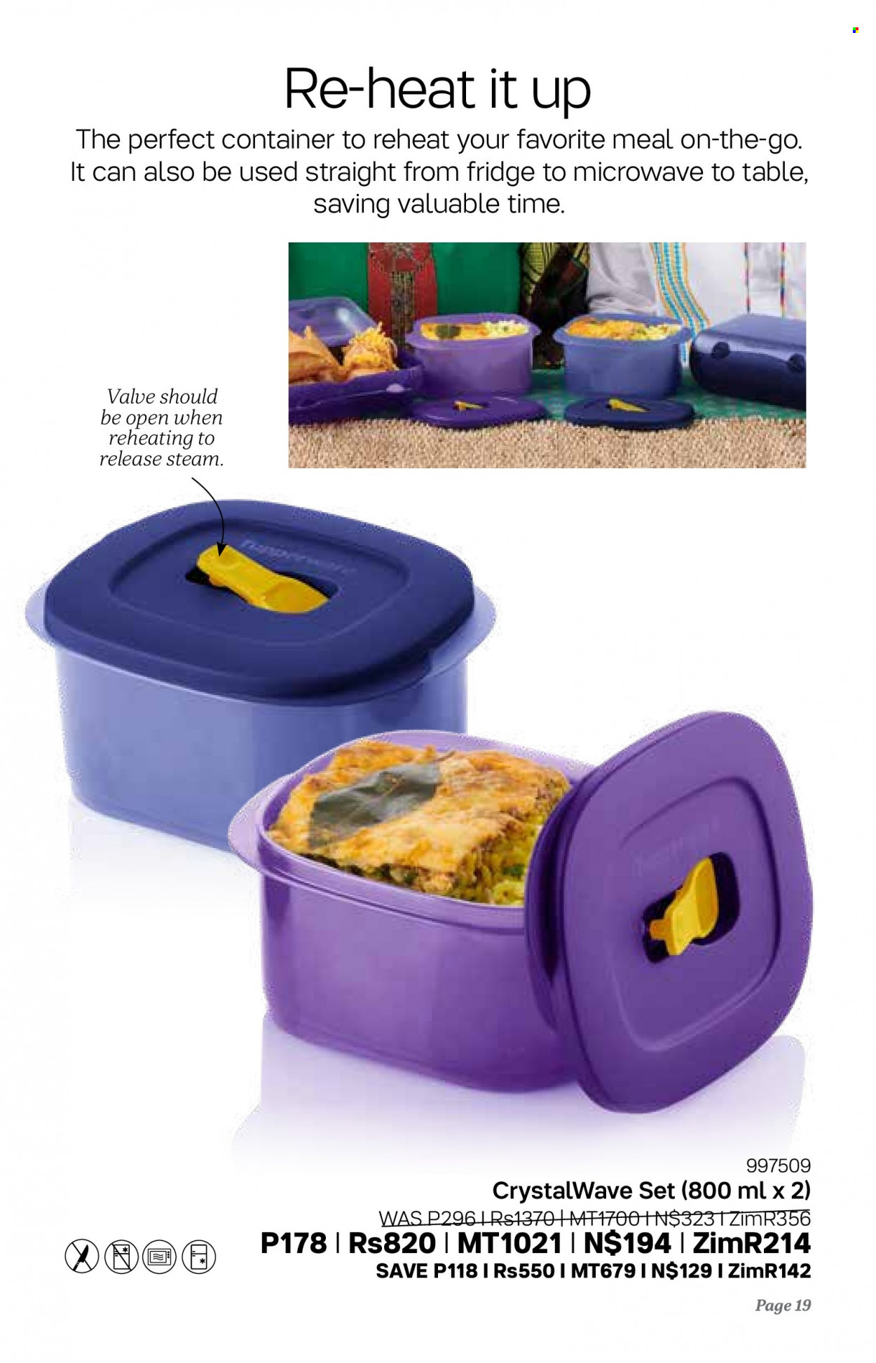 Tupperware catalogue  - 06/09/2023 - 03/10/2023 - Sales products - container. Page 19.