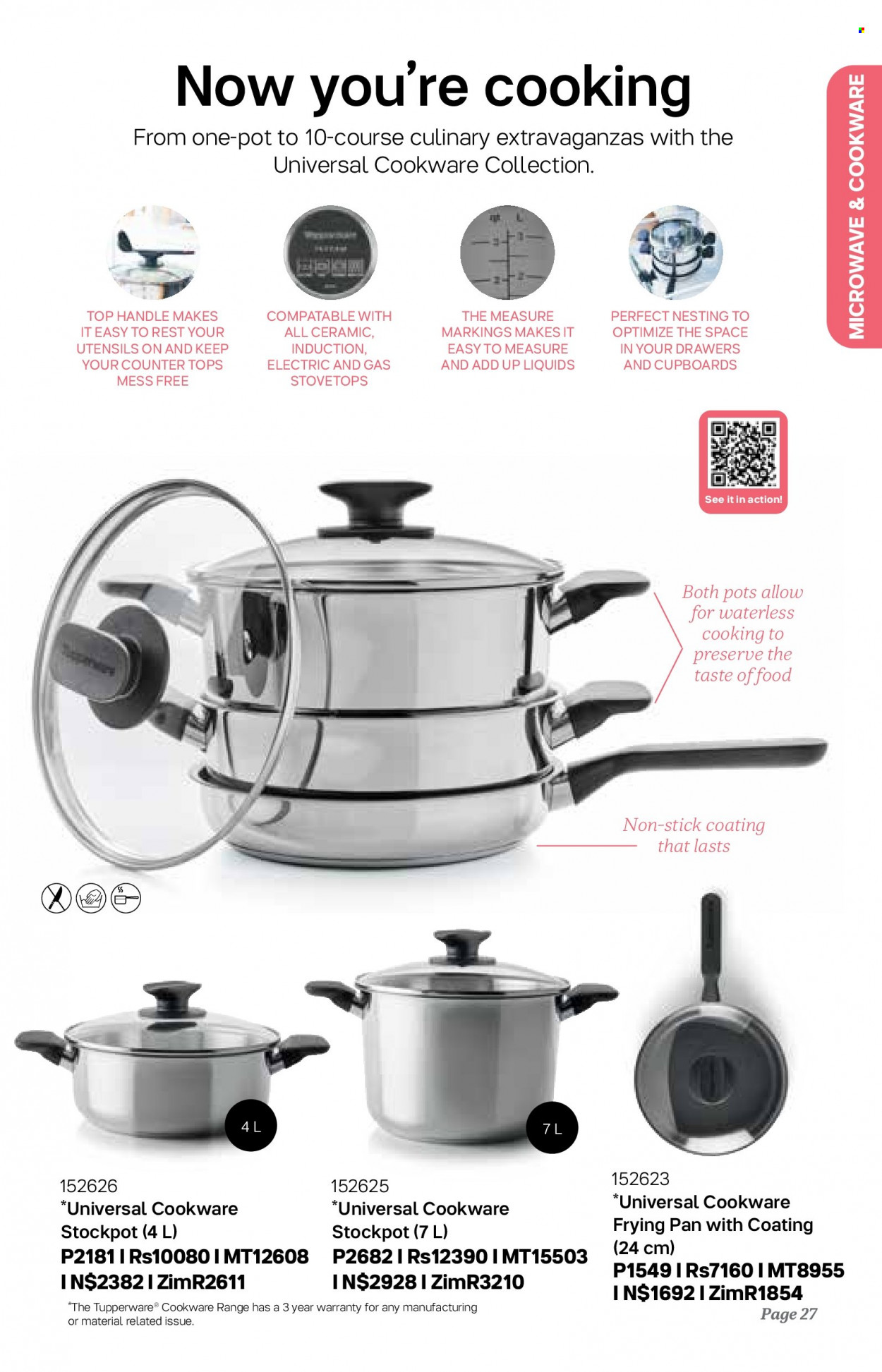 Tupperware catalogue  - 06/09/2023 - 03/10/2023 - Sales products - cookware set, utensils, pot, pan, stockpot. Page 27.