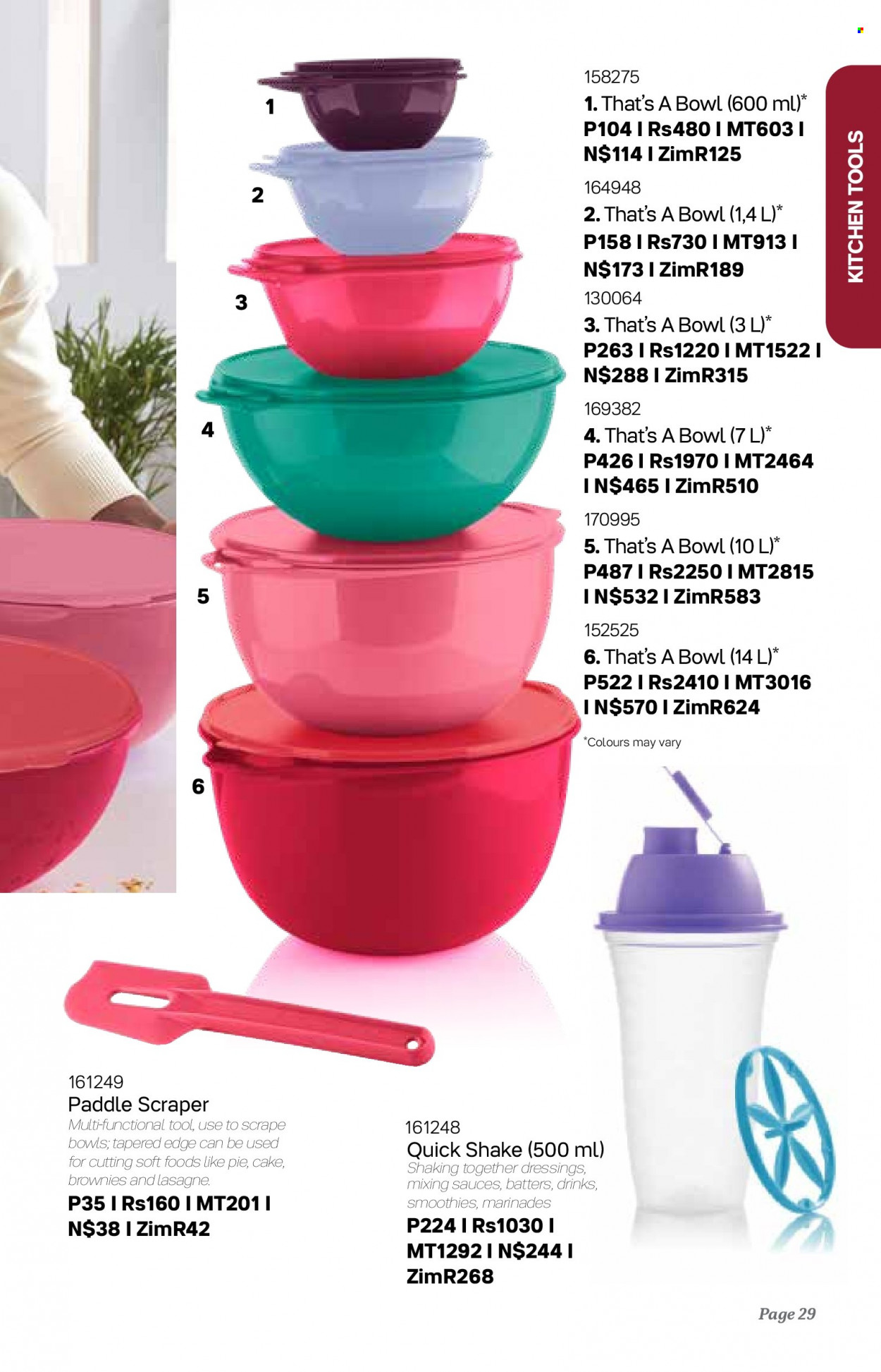 Tupperware catalogue  - 06/09/2023 - 03/10/2023 - Sales products - kitchen tools. Page 29.