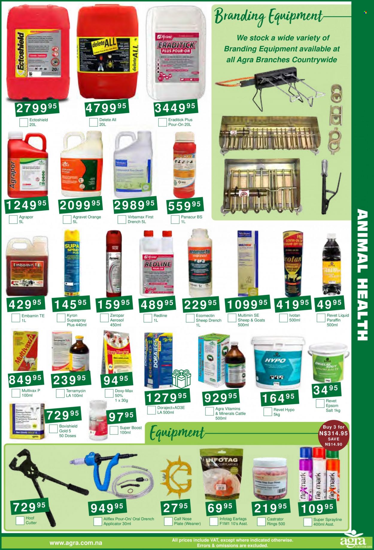 Agra catalogue  - 19/09/2023 - 03/10/2023 - Sales products - cutter, epsom salt, vitamins. Page 5.