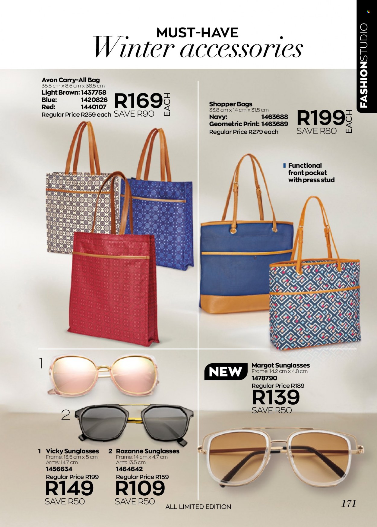 Avon catalogue  - 01/06/2022 - 30/06/2022 - Sales products - Avon, bag, sunglasses. Page 173.