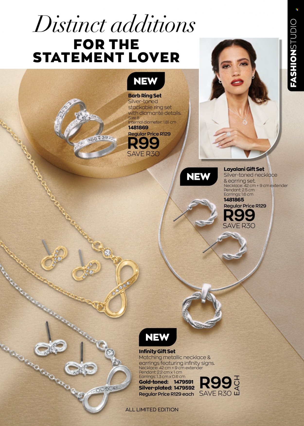 thumbnail - Avon catalogue  - 01/06/2022 - 30/06/2022 - Sales products - Infinity, gift set, earrings, necklace, pendant. Page 175.