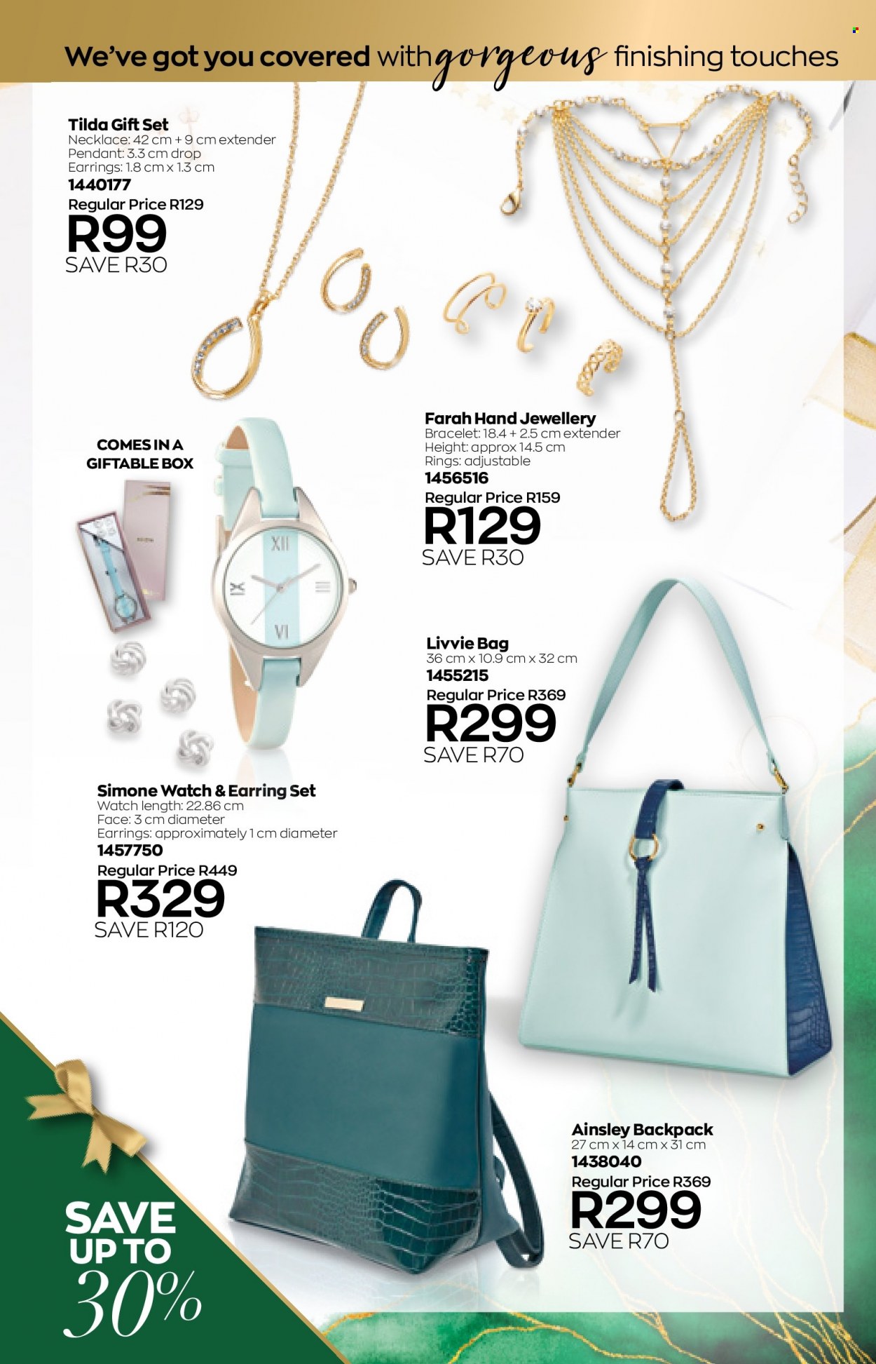 Avon catalogue  - 01/06/2022 - 30/06/2022 - Sales products - gift set, backpack, bag, bracelet, earrings, necklace, watch, pendant. Page 4.