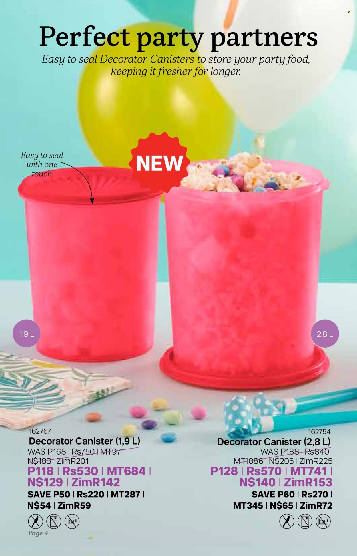 Tupperware catalogue  - 11/05/2022 - 07/06/2022 - Sales products - canister. Page 4.