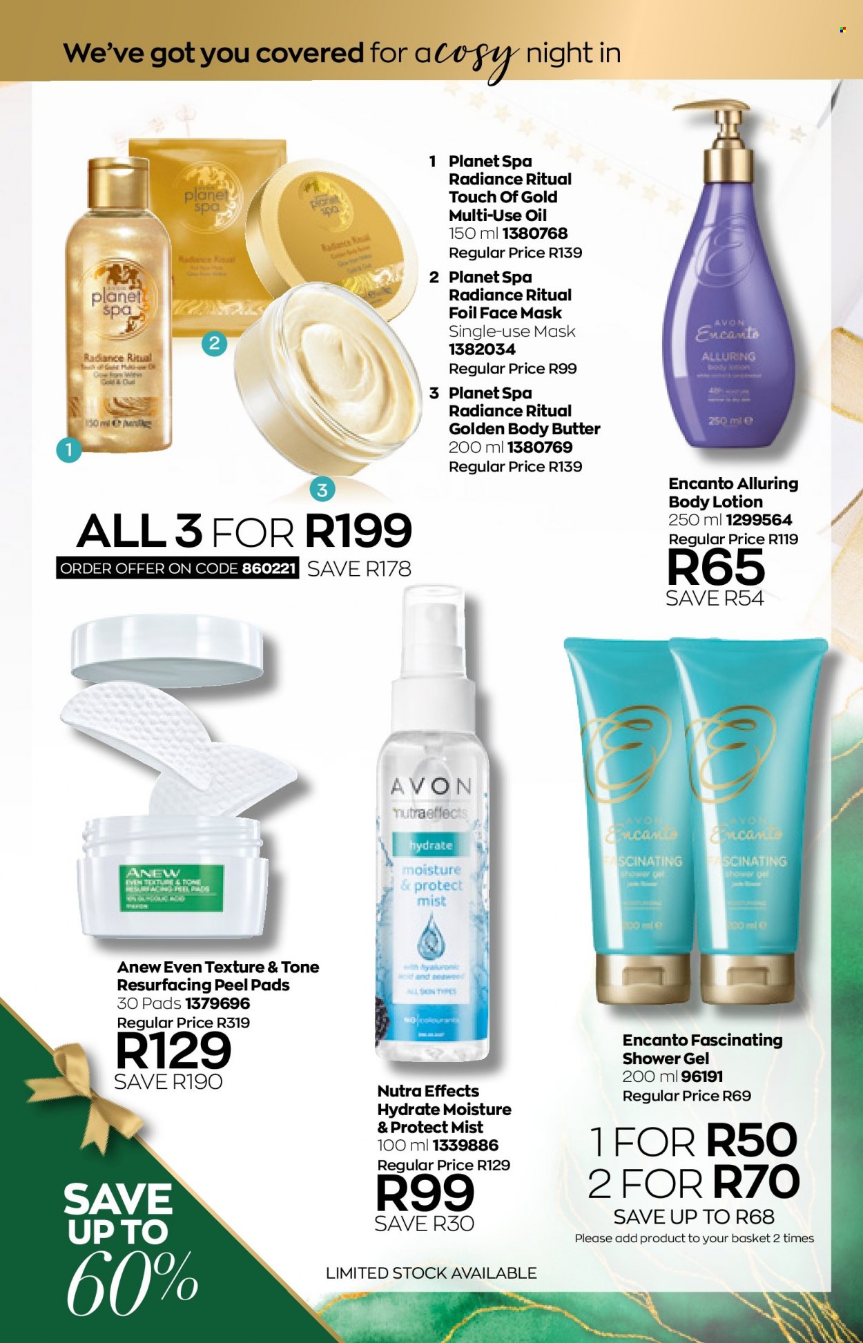 thumbnail - Avon catalogue  - 01/06/2022 - 30/06/2022 - Sales products - shower gel, Planet Spa, Avon, Anew, face mask, Nutra Effects, body butter, body lotion. Page 18.