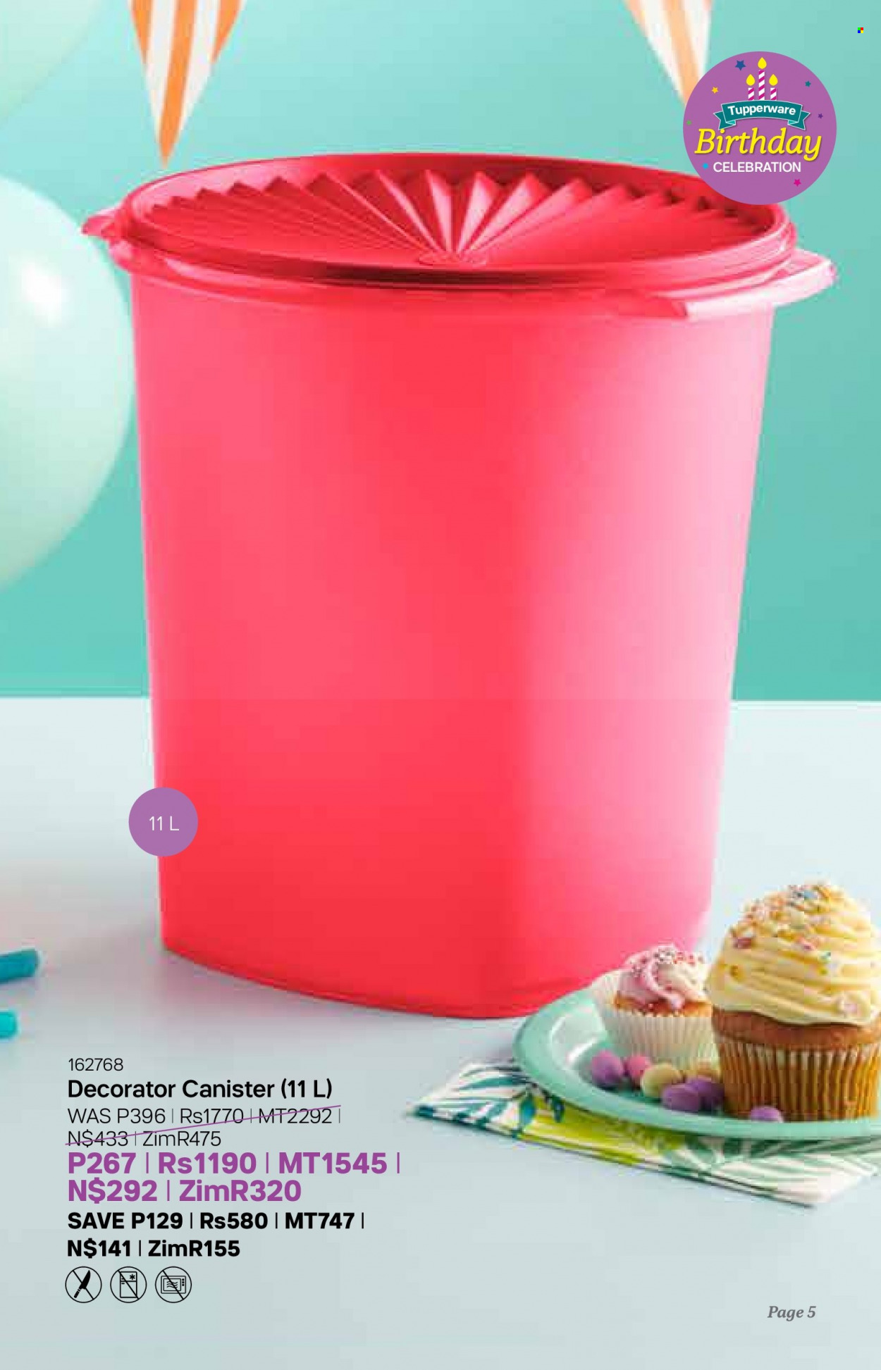 Tupperware catalogue  - 11/05/2022 - 07/06/2022 - Sales products - canister. Page 5.