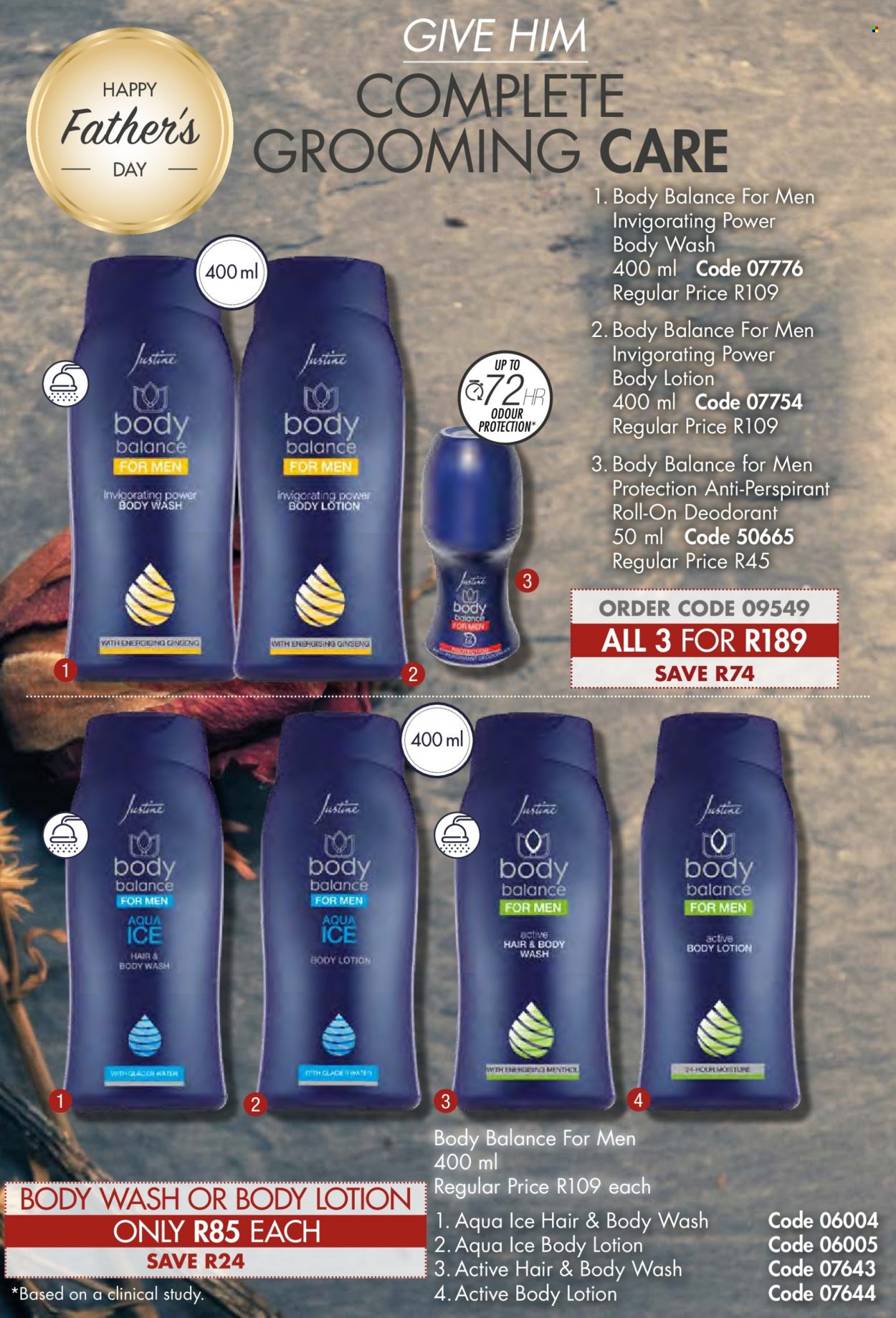 thumbnail - Justine catalogue  - 01/06/2022 - 30/06/2022 - Sales products - body wash, hair & body wash, body lotion, anti-perspirant, roll-on, deodorant. Page 26.