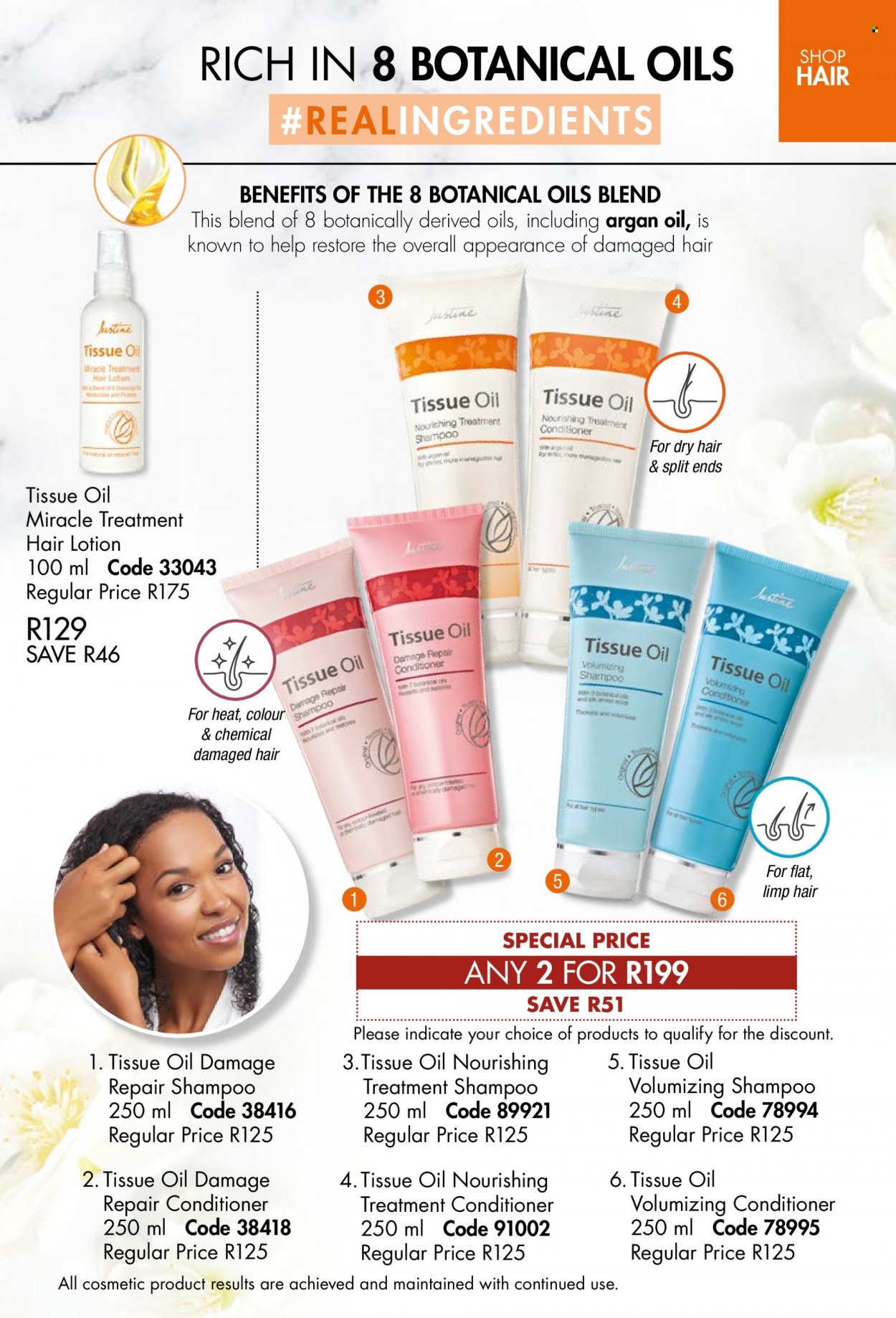 thumbnail - Justine catalogue  - 01/06/2022 - 30/06/2022 - Sales products - tissues, shampoo, conditioner, body lotion. Page 55.