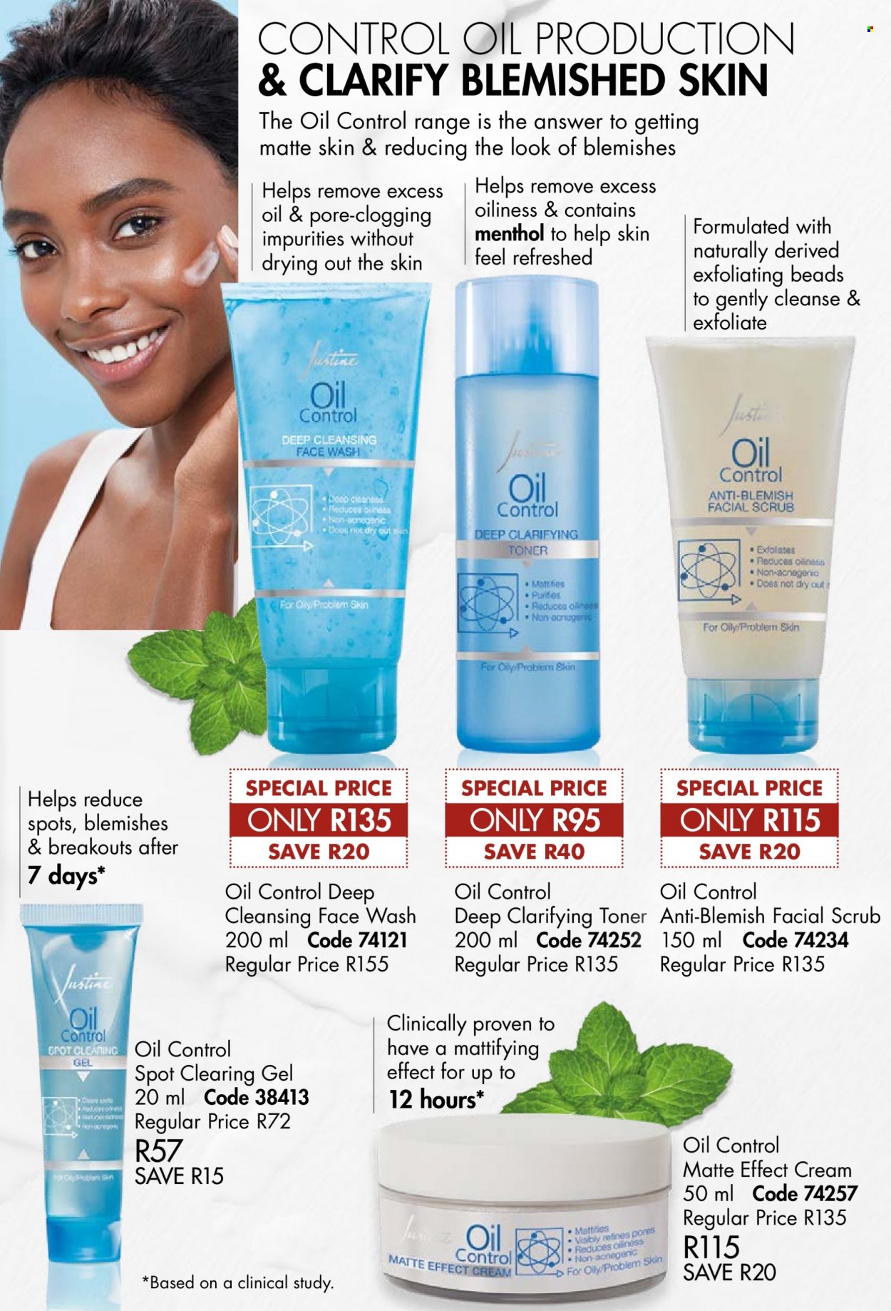 thumbnail - Justine catalogue  - 01/06/2022 - 30/06/2022 - Sales products - face gel, toner, face wash. Page 61.