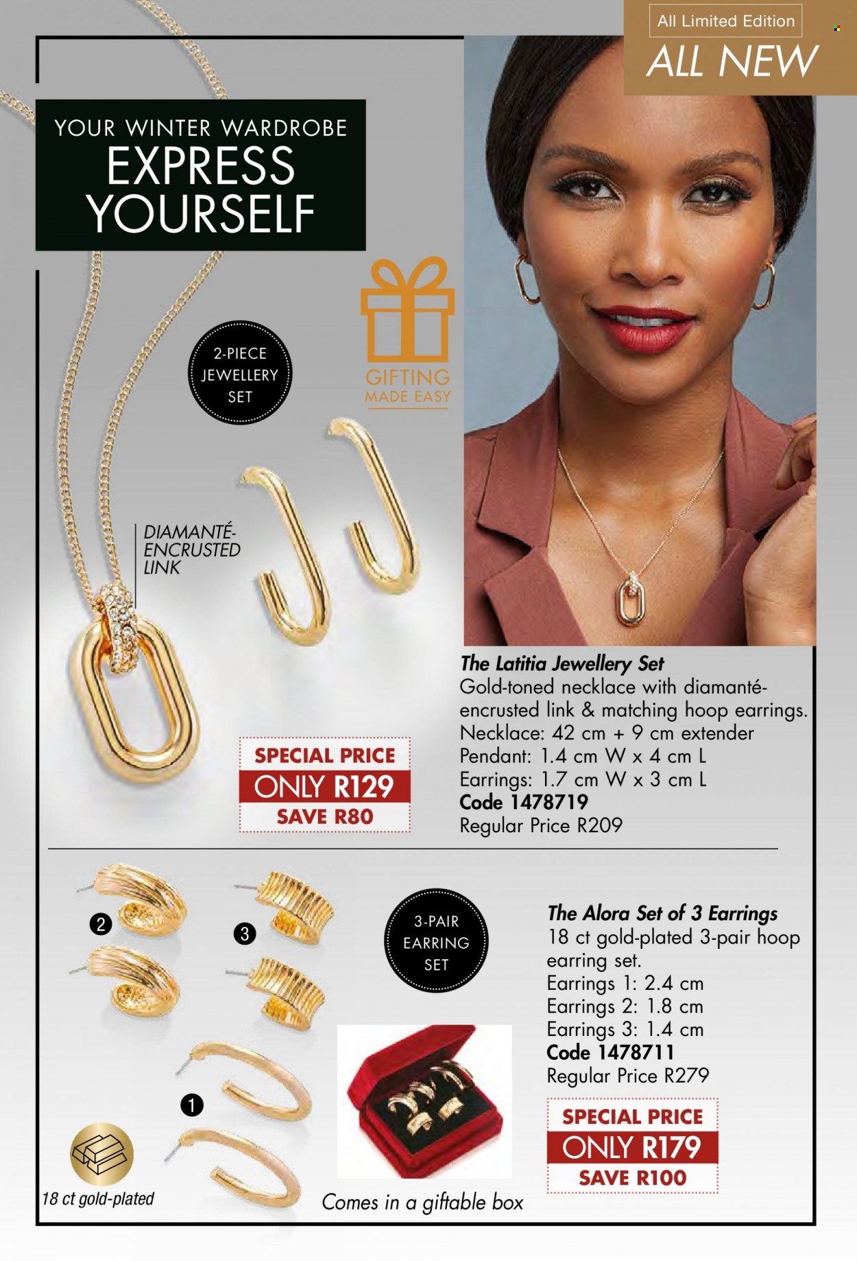 thumbnail - Justine catalogue  - 01/06/2022 - 30/06/2022 - Sales products - earrings, necklace, pendant. Page 70.