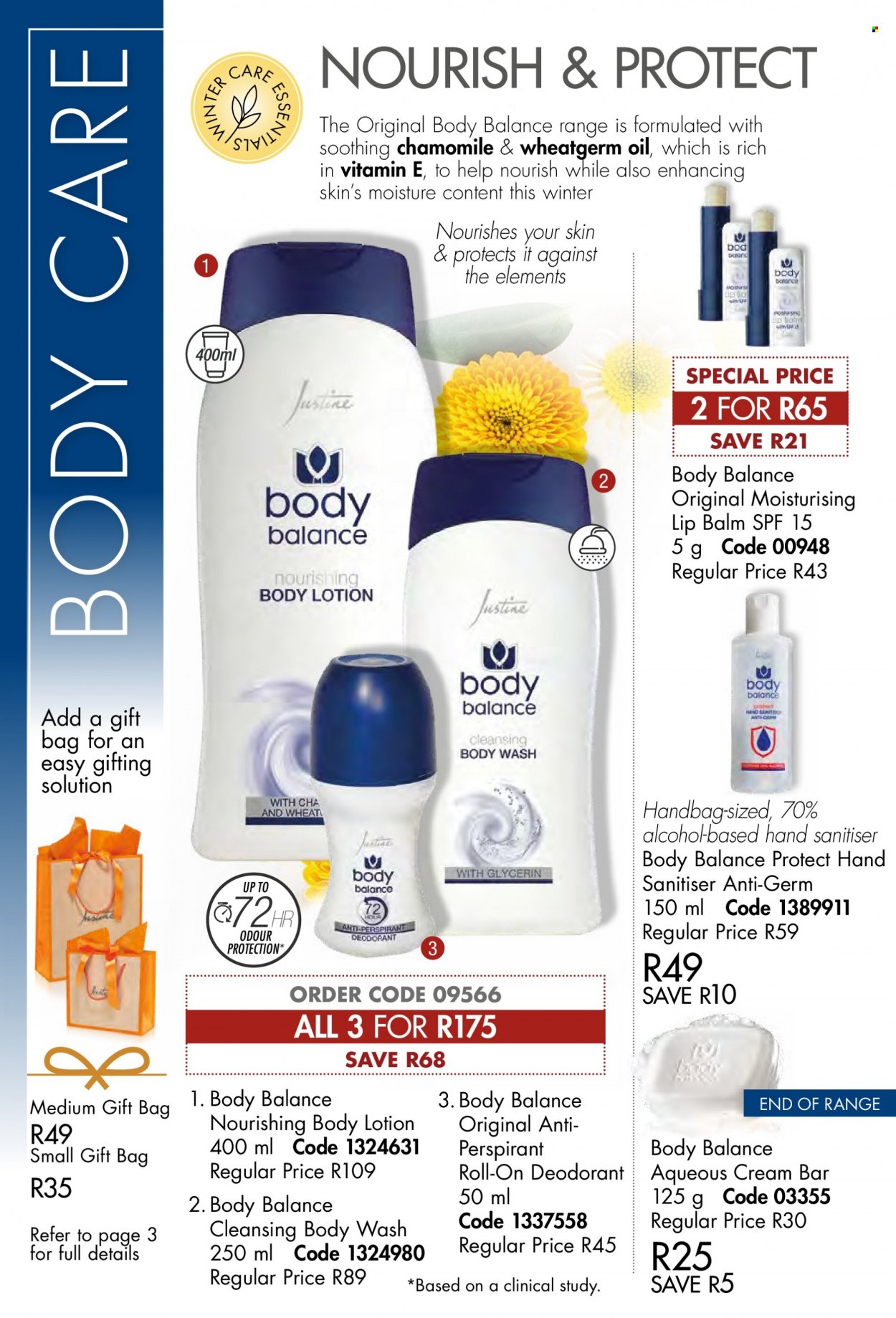 thumbnail - Justine catalogue  - 01/06/2022 - 30/06/2022 - Sales products - body wash, lip balm, body lotion, anti-perspirant, roll-on, deodorant, handbag. Page 78.