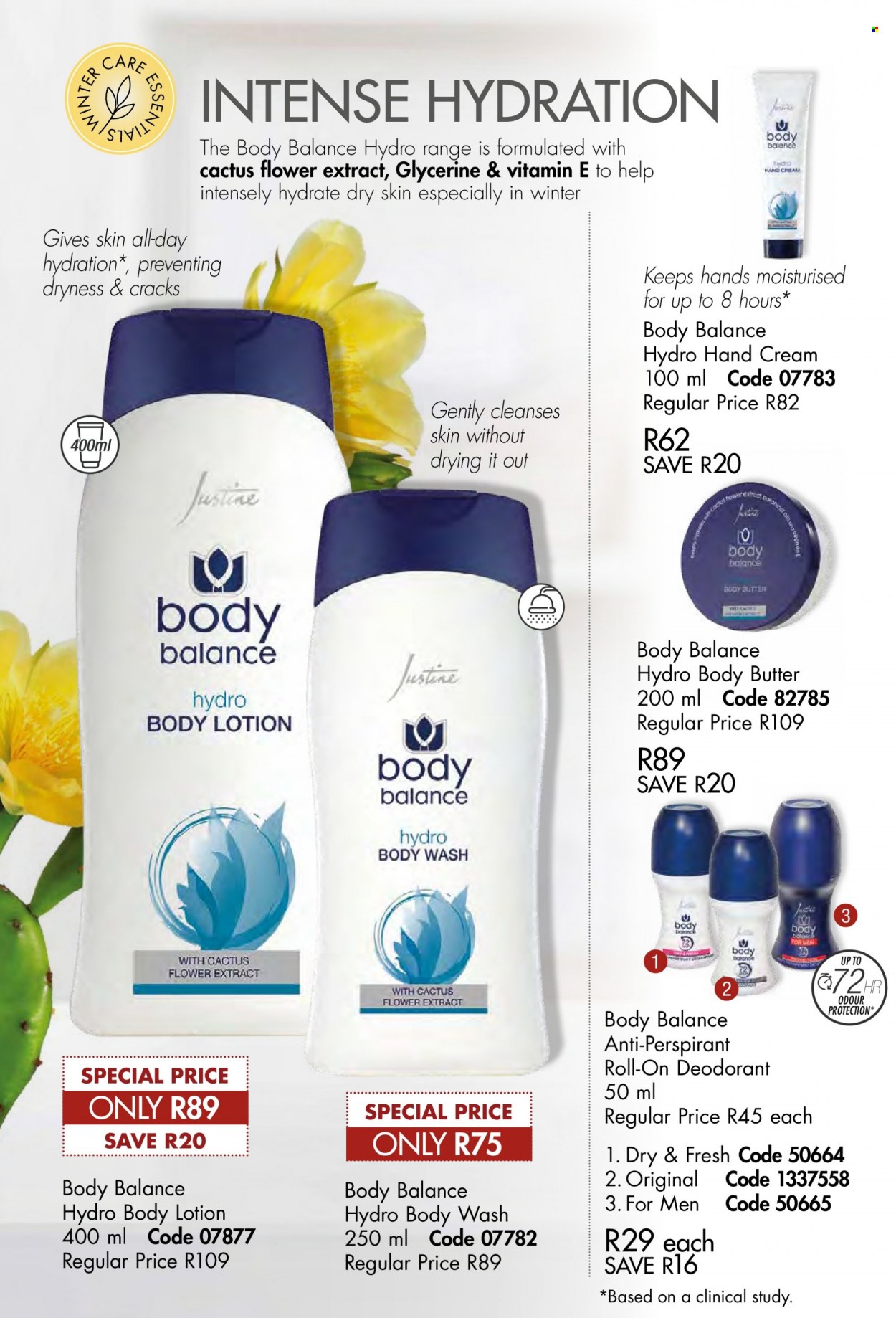 thumbnail - Justine catalogue  - 01/06/2022 - 30/06/2022 - Sales products - body wash, body butter, body lotion, hand cream, anti-perspirant, roll-on, deodorant. Page 82.