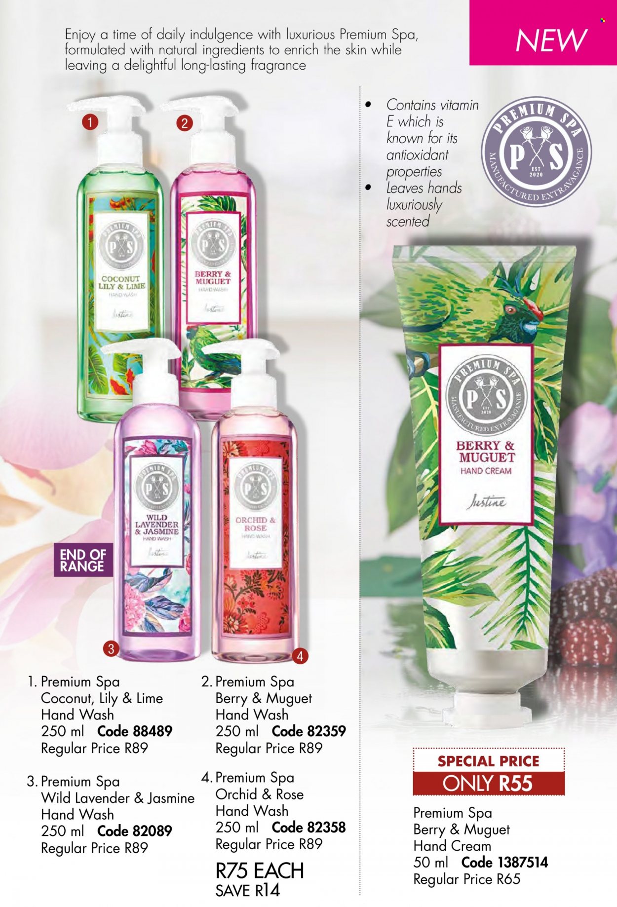 thumbnail - Justine catalogue  - 01/06/2022 - 30/06/2022 - Sales products - hand wash, hand cream, fragrance. Page 85.