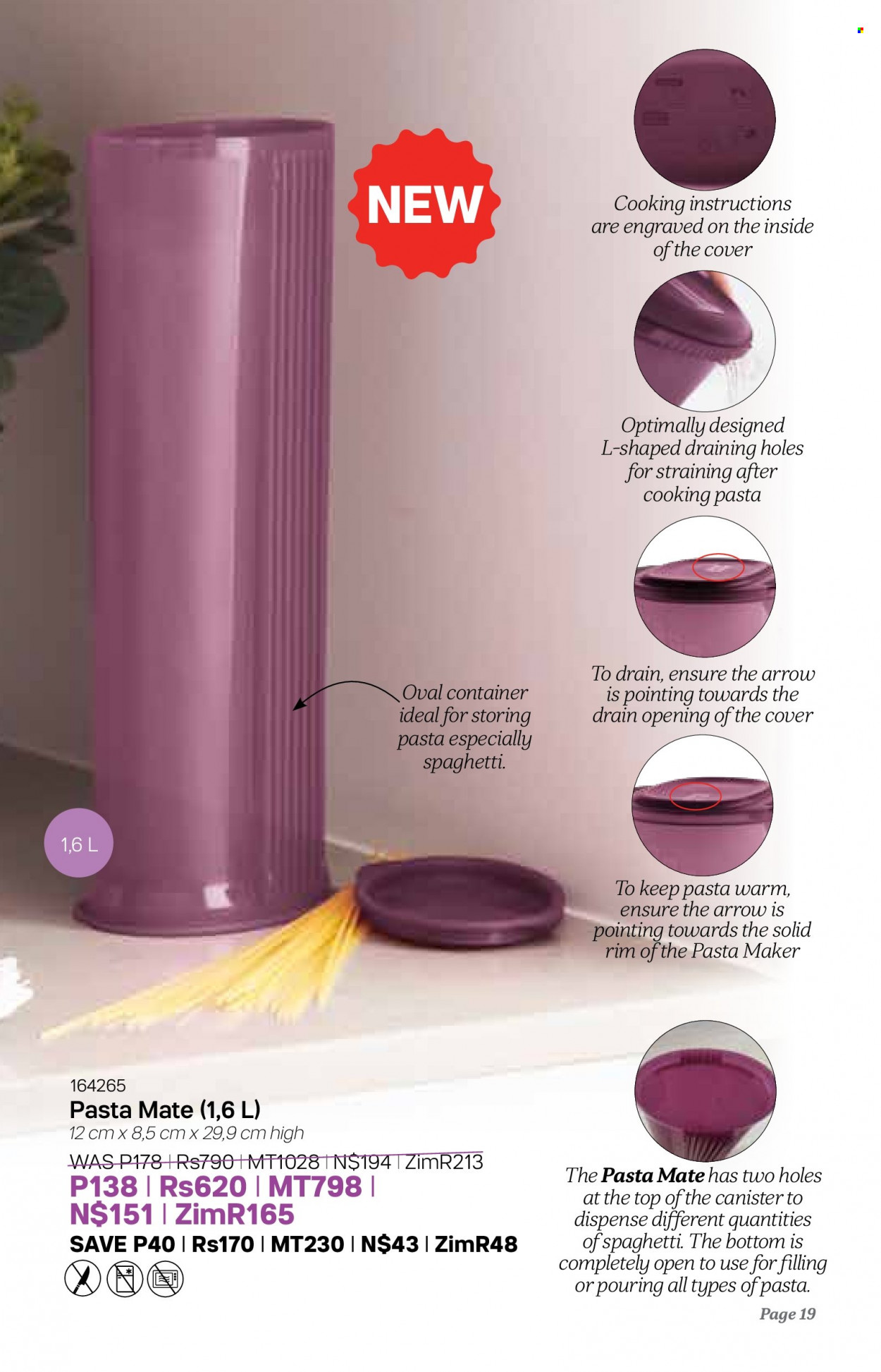 Tupperware catalogue  - 11/05/2022 - 07/06/2022 - Sales products - canister, container. Page 19.