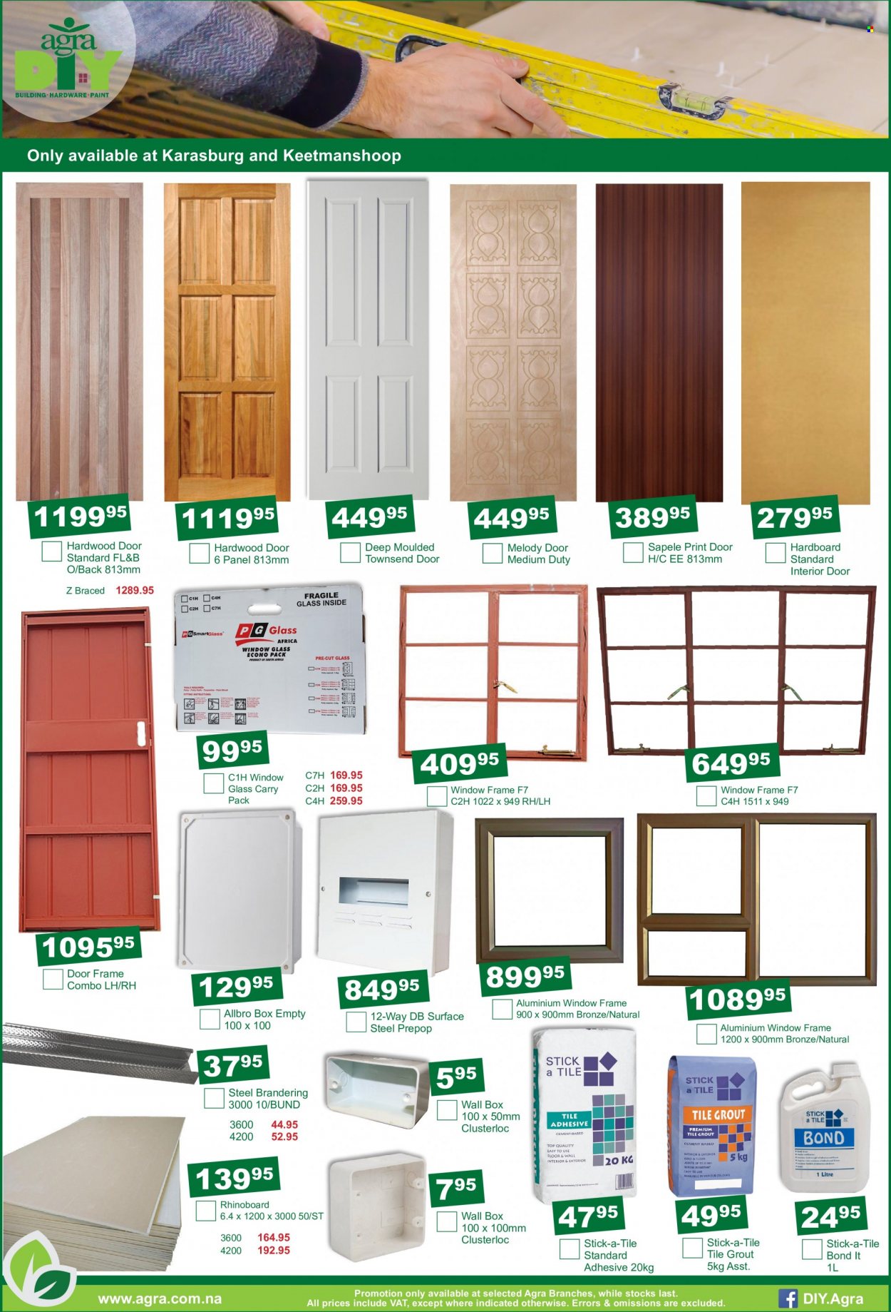 Agra catalogue  - 21/06/2022 - 17/07/2022 - Sales products - adhesive, wall box, door. Page 7.