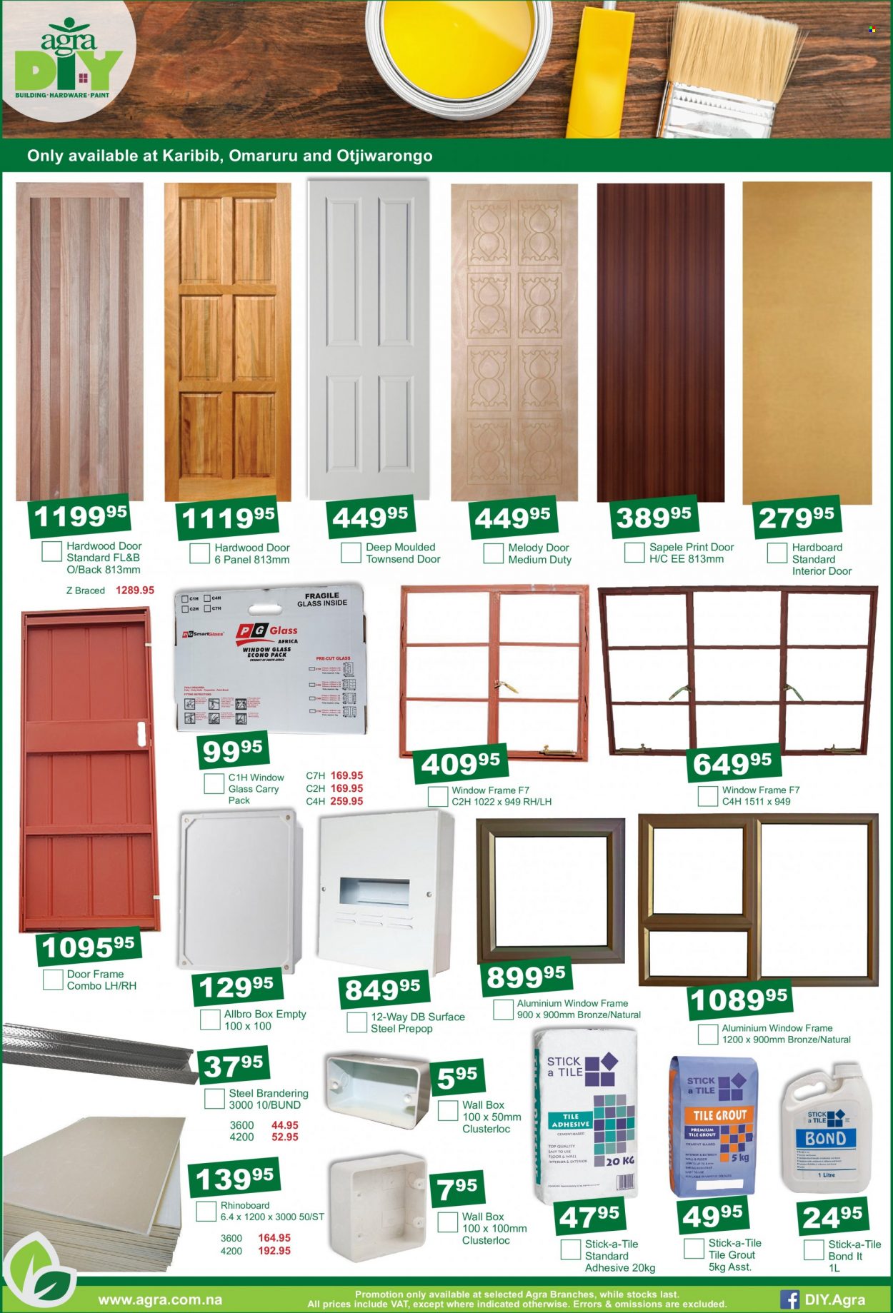 Agra catalogue  - 21/06/2022 - 17/07/2022 - Sales products - adhesive, wall box, door. Page 9.