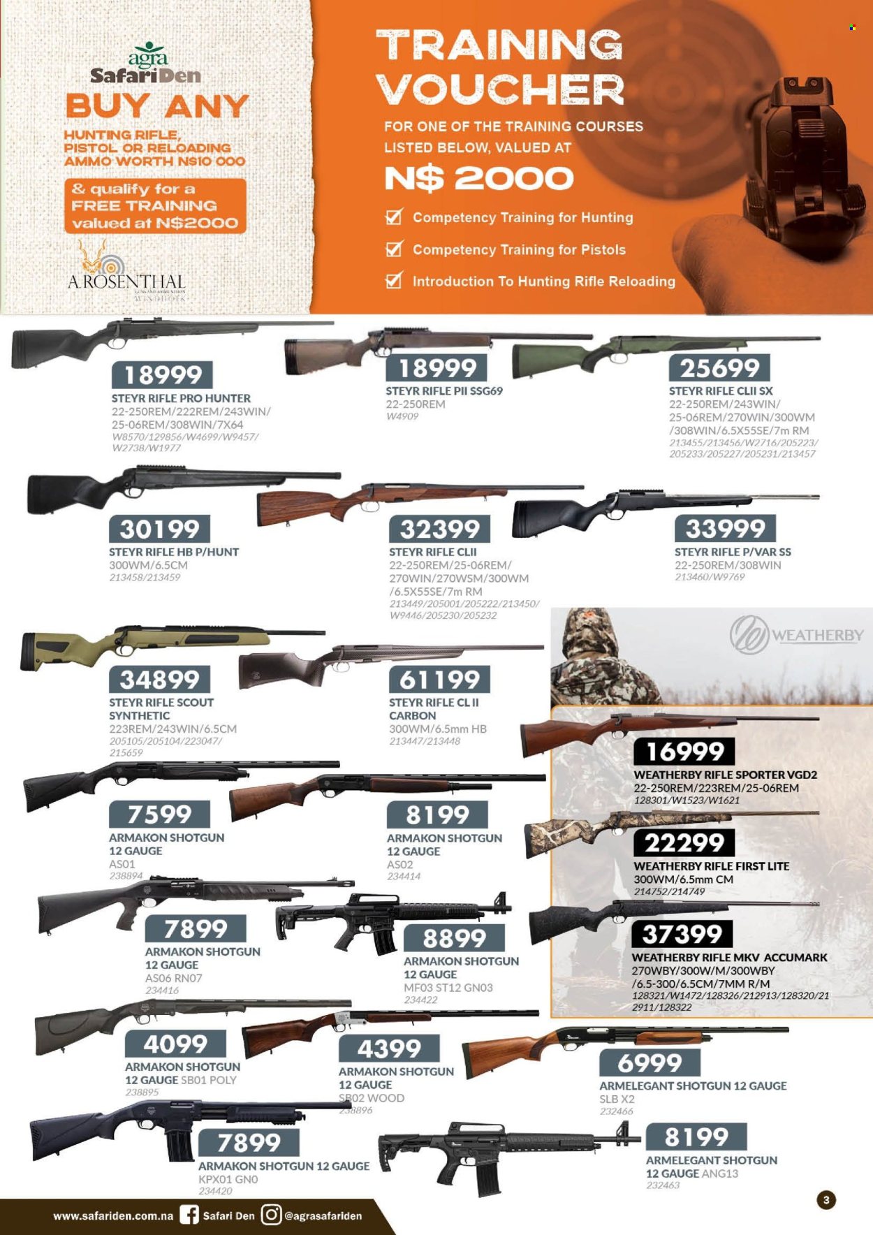 thumbnail - Agra catalogue  - 14/03/2024 - 15/06/2024 - Sales products - Hunter, gauge, rifle, shotgun, pistol, ammo. Page 3.
