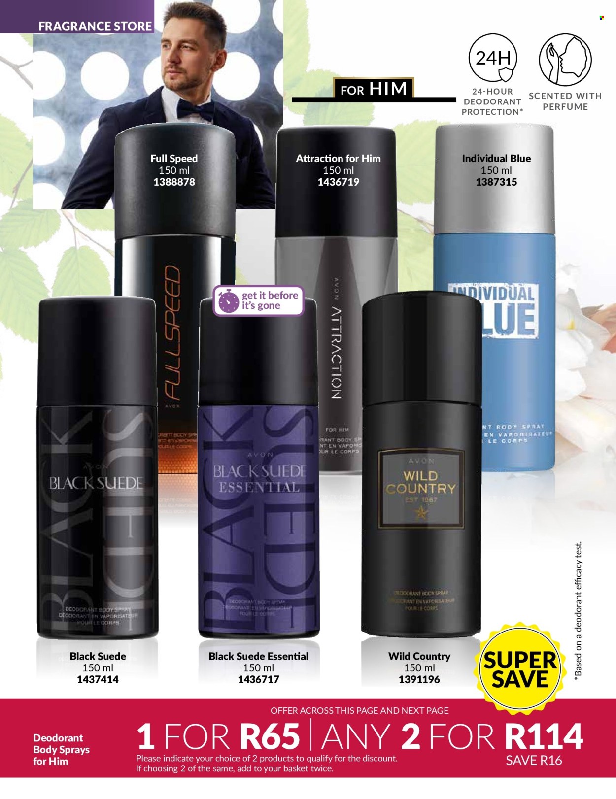 thumbnail - Avon catalogue  - 01/04/2024 - 30/04/2024 - Sales products - Avon, body spray, eau de parfum, fragrance, deodorant. Page 50.