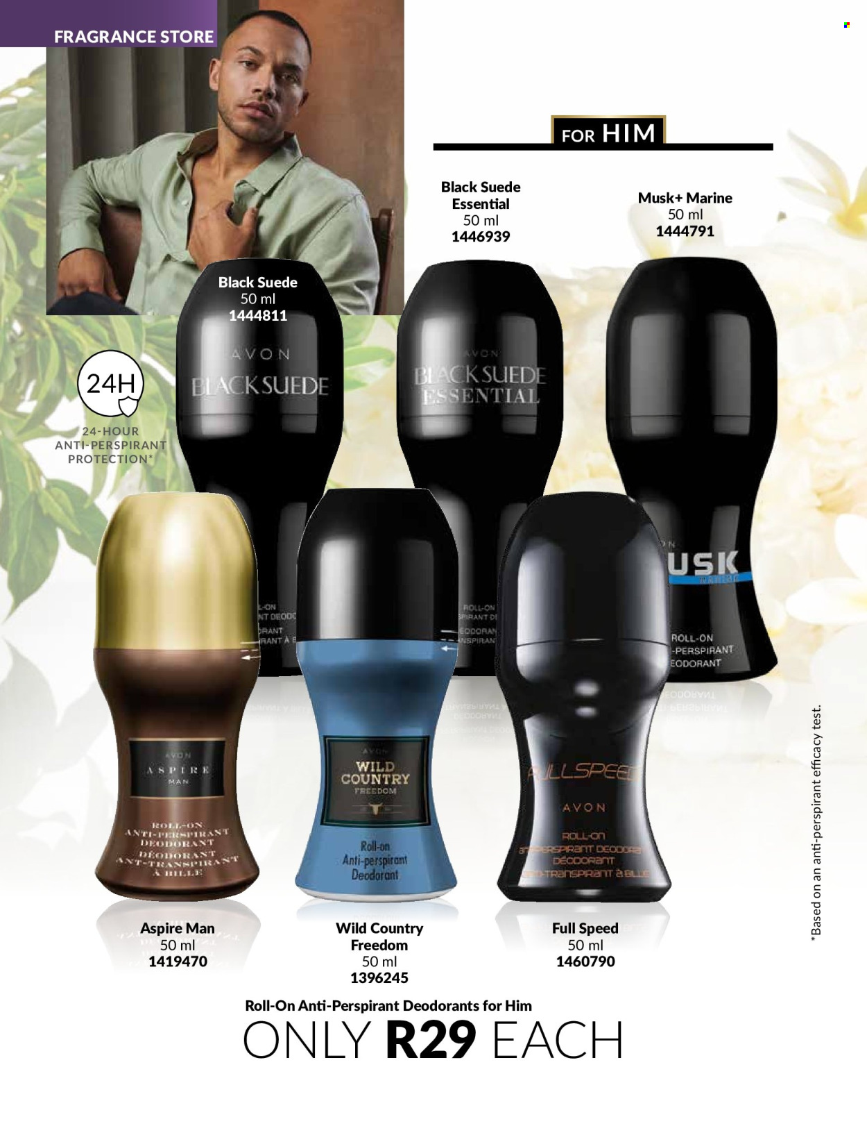 thumbnail - Avon catalogue  - 01/04/2024 - 30/04/2024 - Sales products - Avon, anti-perspirant, fragrance, roll-on, deodorant. Page 52.