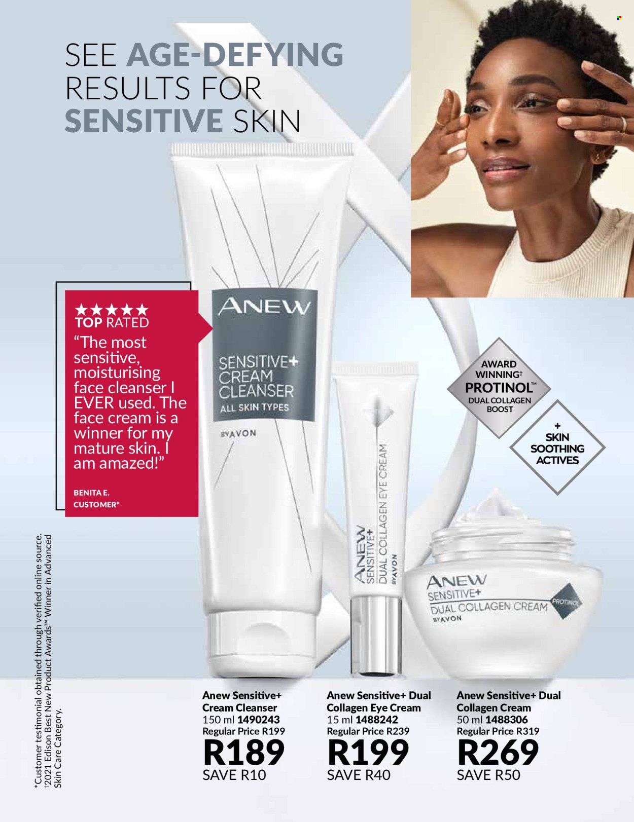 thumbnail - Avon catalogue  - 01/04/2024 - 30/04/2024 - Sales products - Anew, cleanser, face cream, eye cream, skin care product. Page 111.