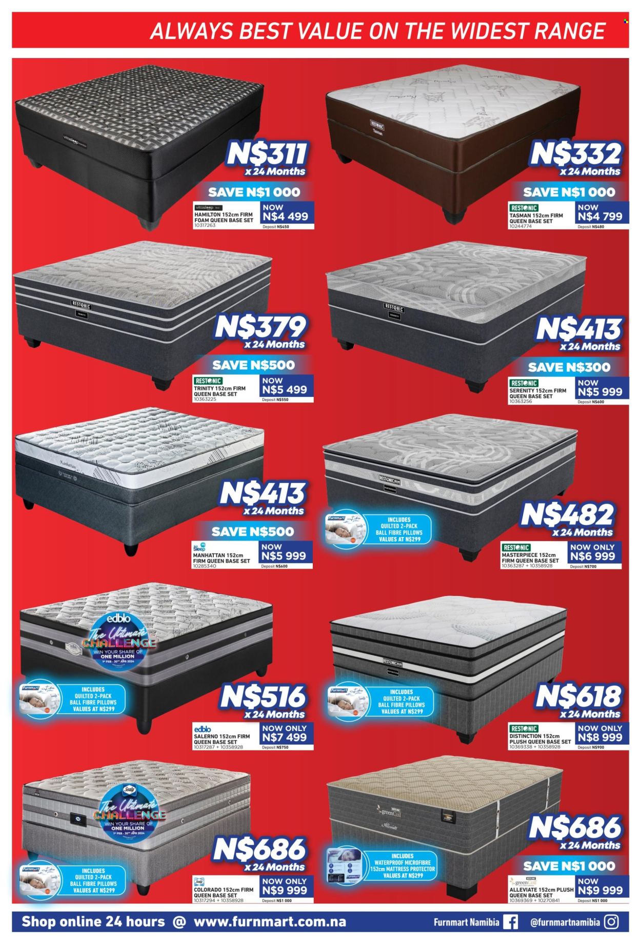 thumbnail - Furnmart catalogue  - 08/04/2024 - 12/05/2024 - Sales products - base set, mattress protector. Page 3.