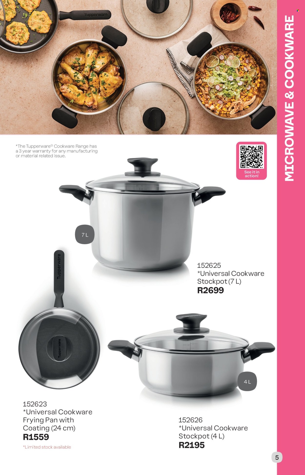 thumbnail - Tupperware catalogue  - Sales products - cookware set, pan, stockpot, frying pan. Page 5.