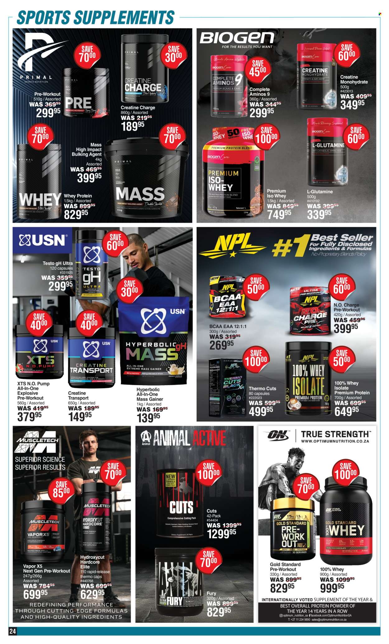 thumbnail - Dis-Chem catalogue  - 11/04/2024 - 12/05/2024 - Sales products - whey protein. Page 24.