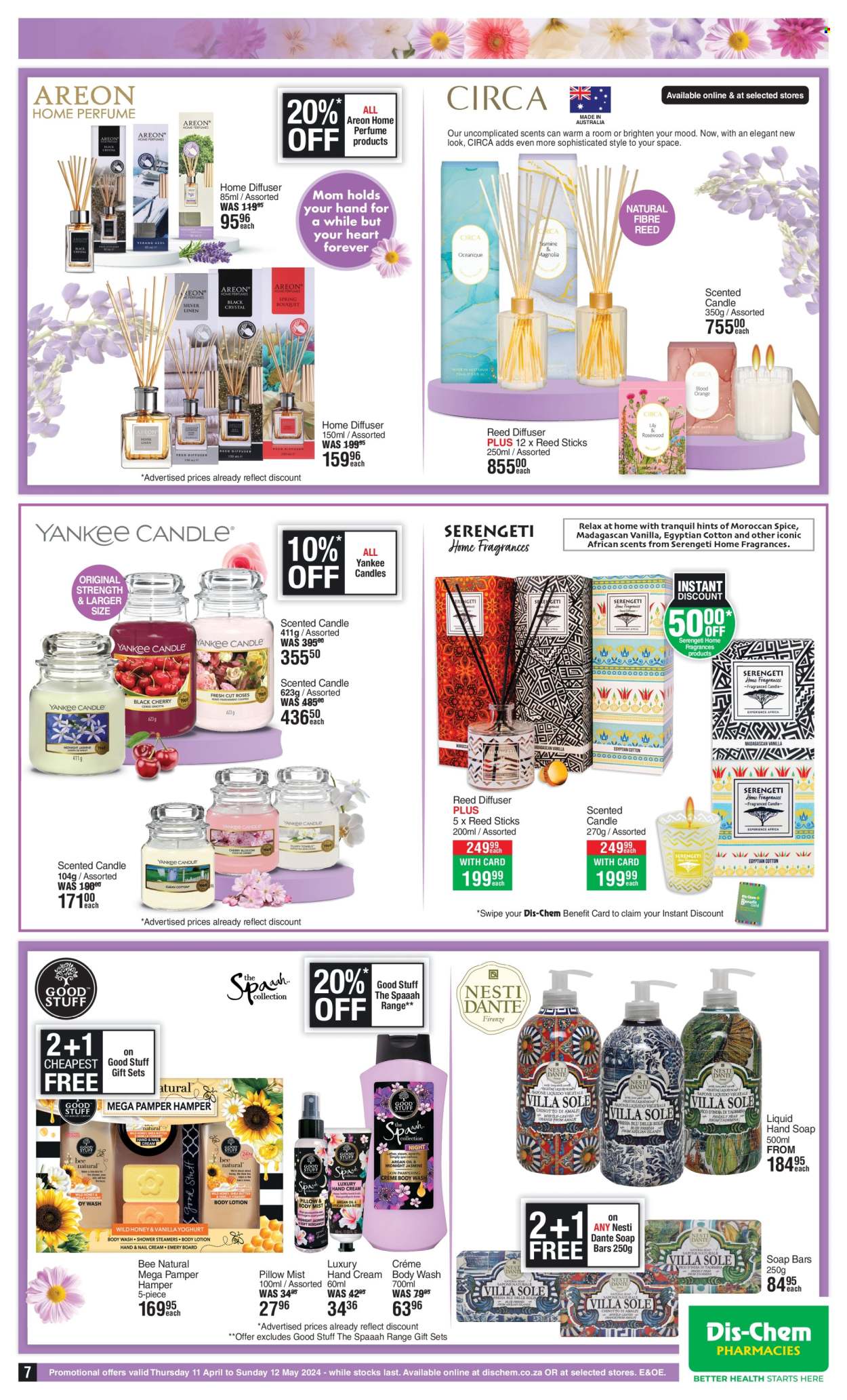 thumbnail - Dis-Chem catalogue  - 11/04/2024 - 12/05/2024 - Sales products - body wash, hand soap, soap, hand cream, eau de parfum, fragrance, gift set, diffuser. Page 7.