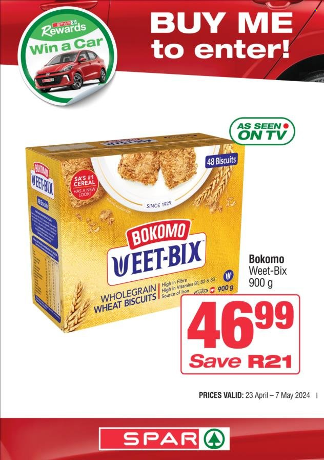 thumbnail - SPAR catalogue  - 23/04/2024 - 07/05/2024 - Sales products - cereal bar, biscuit, cereals, Weet-Bix, dietary supplement, vitamins. Page 18.