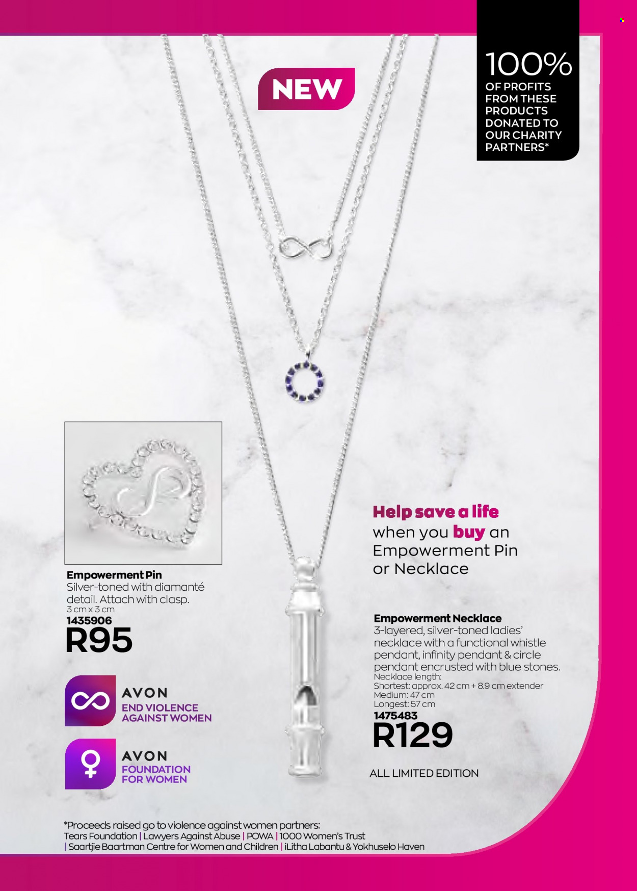 Avon catalogue  - 01/05/2022 - 31/05/2022 - Sales products - Infinity, Trust, necklace, pendant. Page 25.