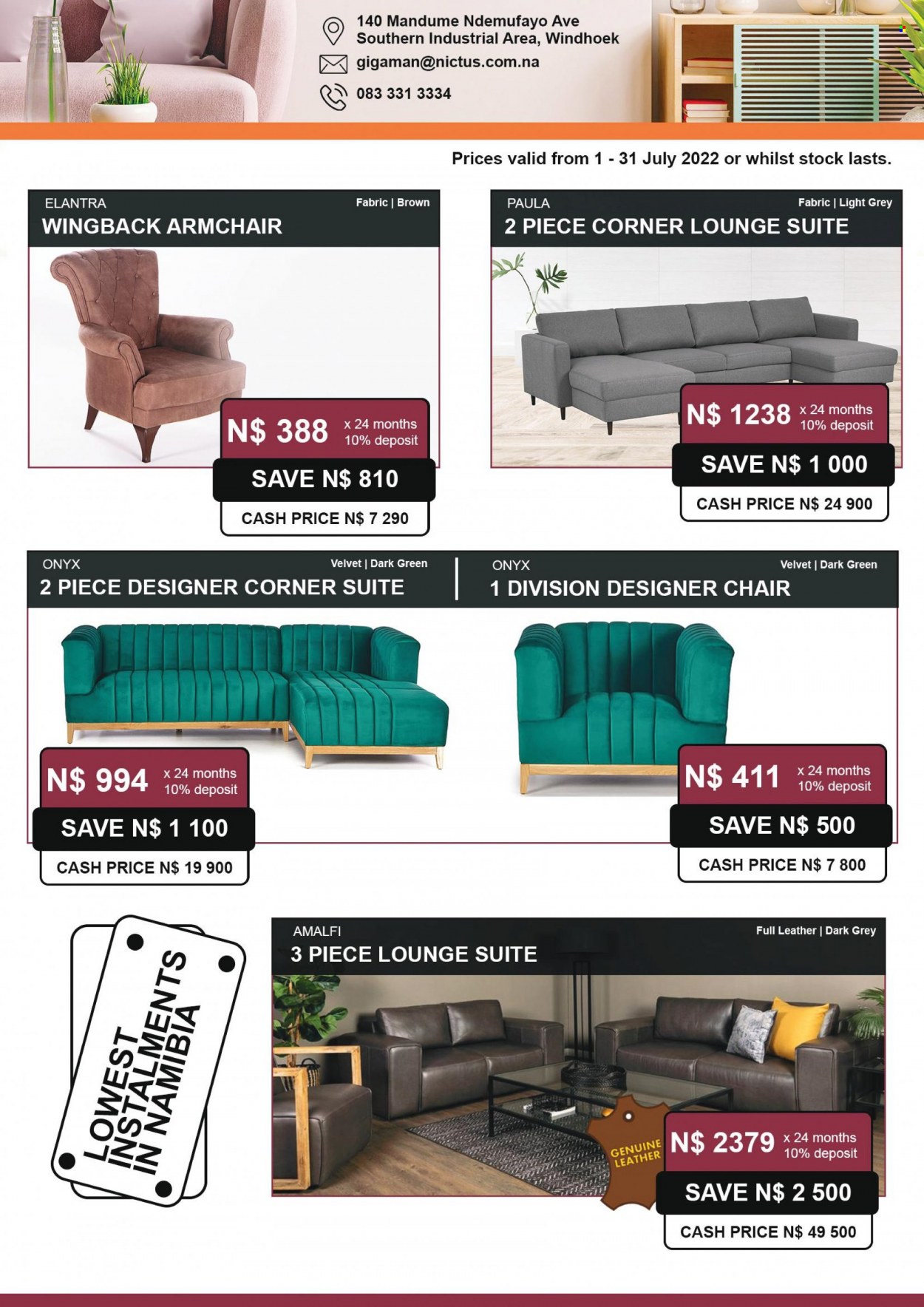 Nictus catalogue  - 01/07/2022 - 31/07/2022 - Sales products - chair, arm chair, lounge suite, lounge. Page 2.