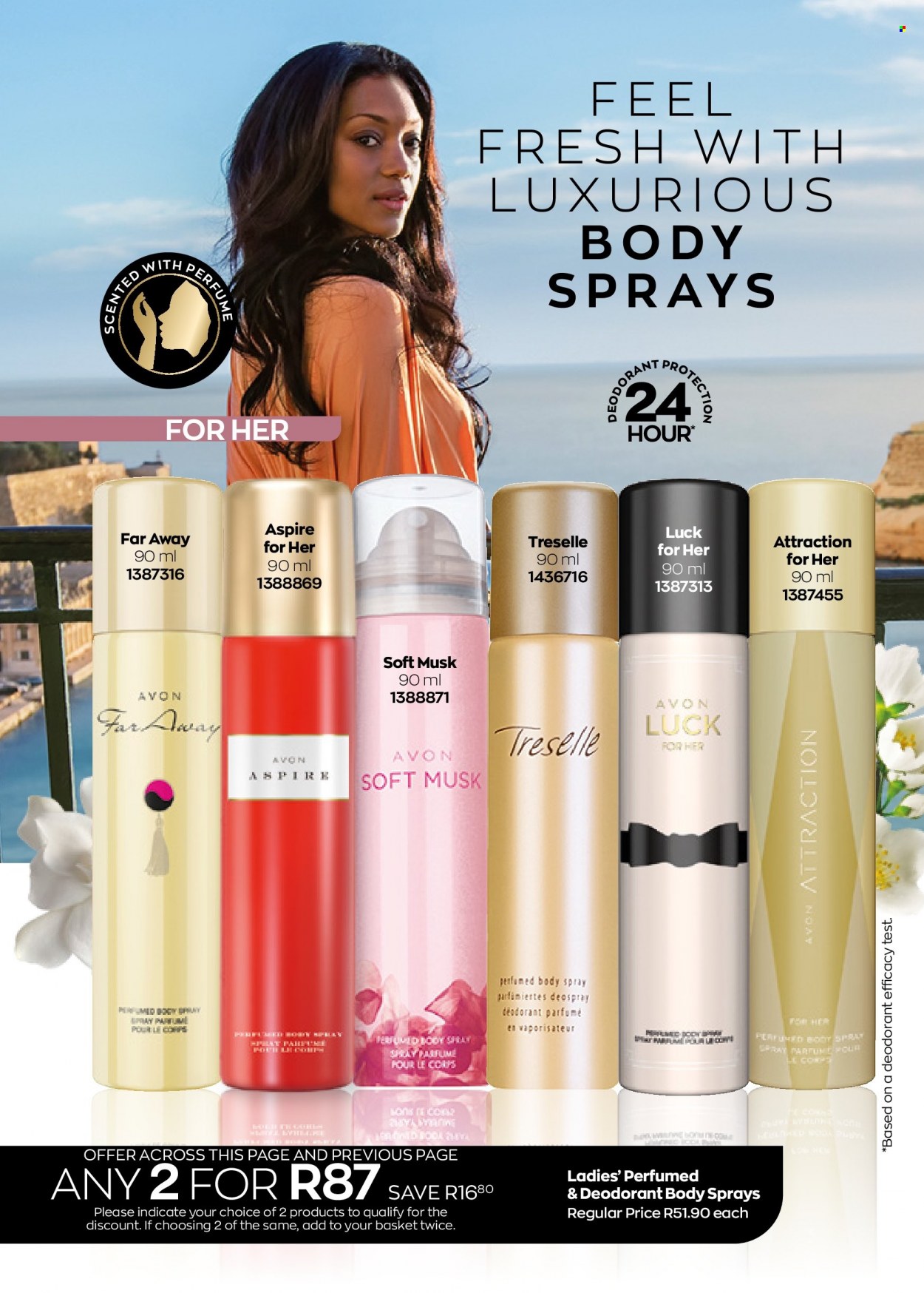 Avon catalogue  - 01/07/2022 - 31/07/2022 - Sales products - Avon, body spray, anti-perspirant, eau de parfum, far away, deodorant. Page 29.