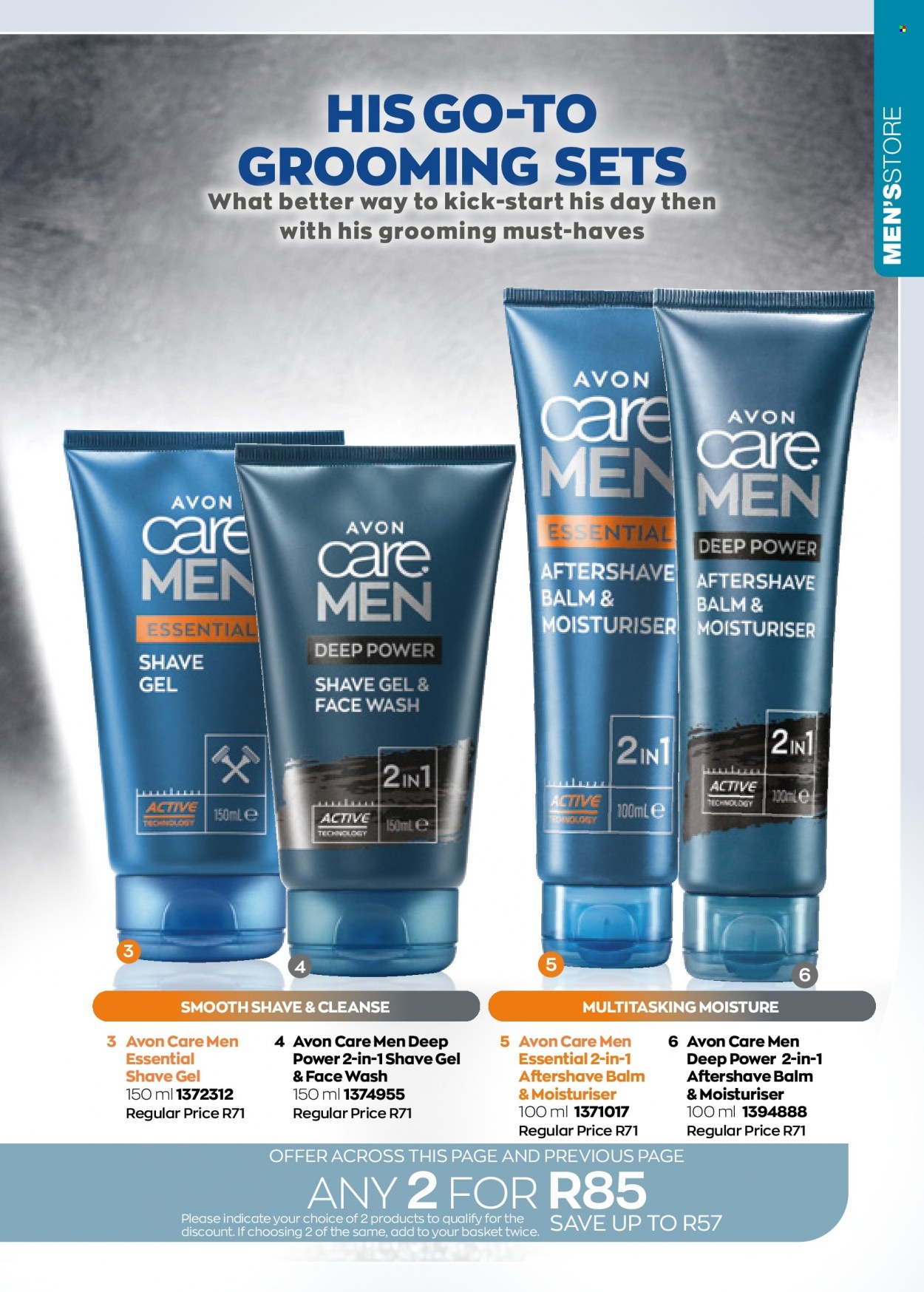 thumbnail - Avon catalogue  - 01/07/2022 - 31/07/2022 - Sales products - Avon, face gel, face wash, after shave, shave gel. Page 45.