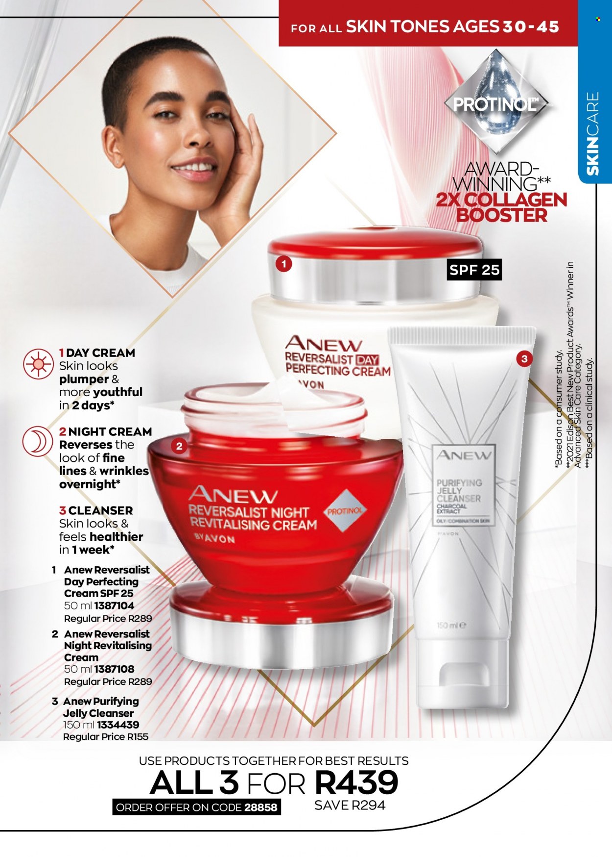 Avon catalogue  - 01/07/2022 - 31/07/2022 - Sales products - Anew, day cream, night cream, jelly cleanser. Page 89.