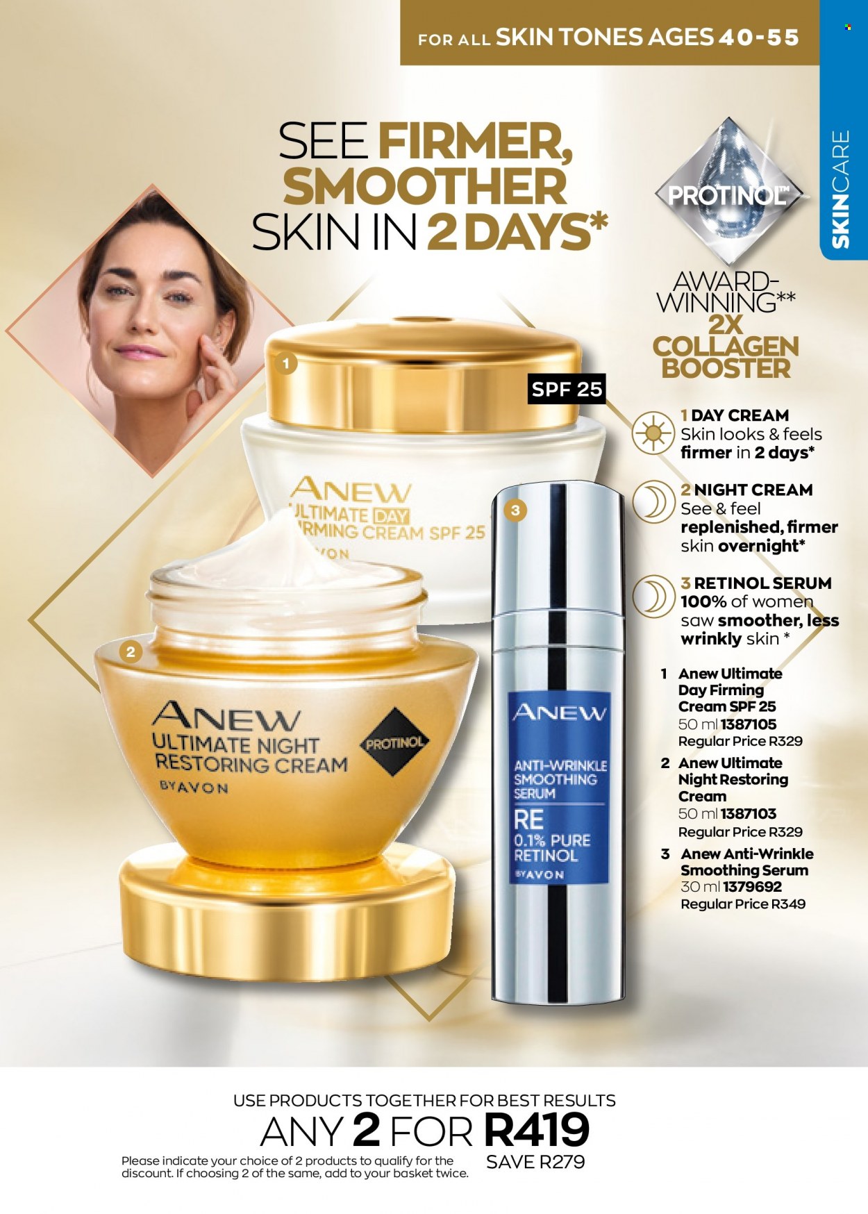 Avon catalogue  - 01/07/2022 - 31/07/2022 - Sales products - Avon, Anew, day cream, serum, night cream. Page 91.