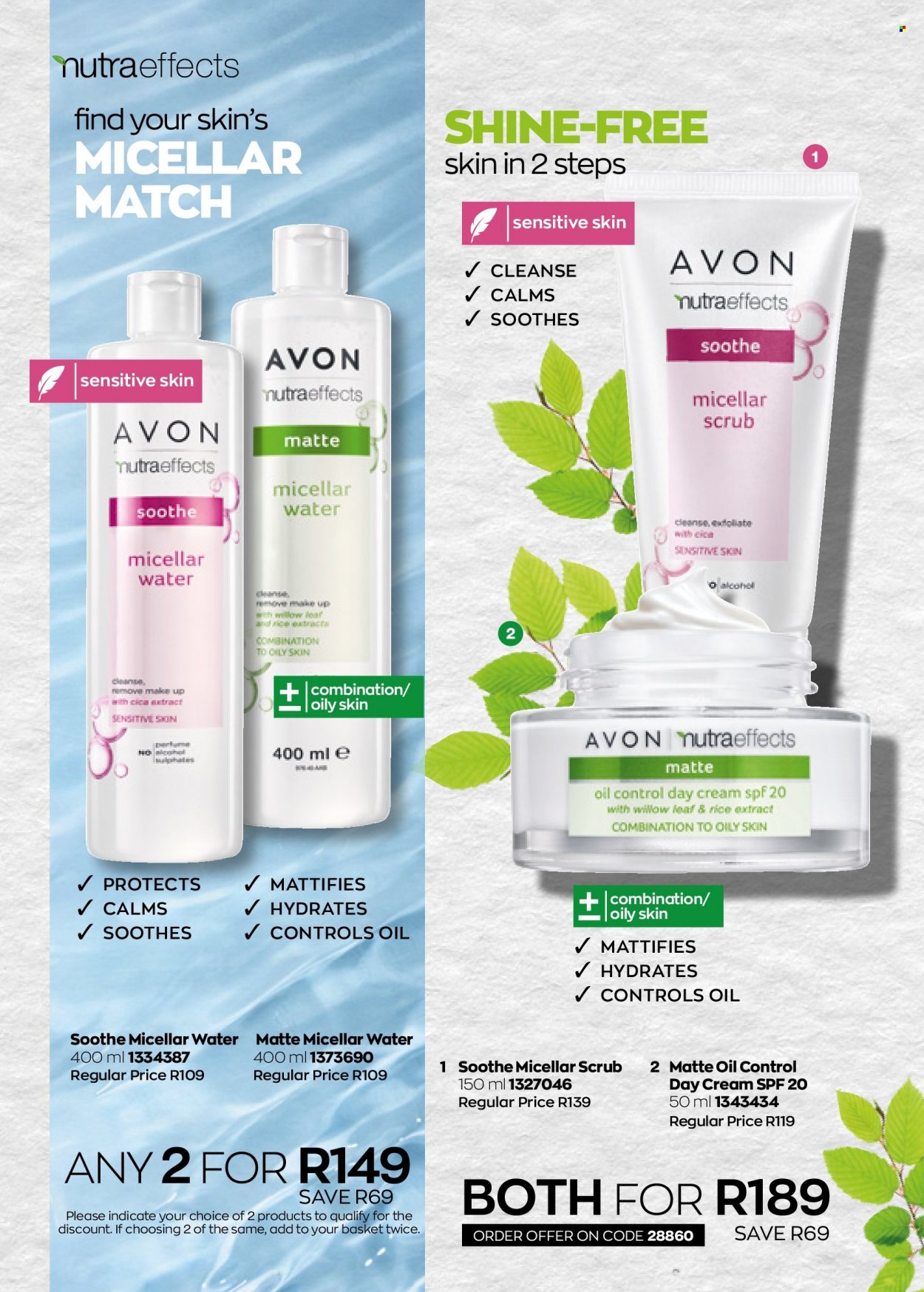 Avon catalogue  - 01/07/2022 - 31/07/2022 - Sales products - oil, Avon, day cream, micellar water, Nutra Effects. Page 98.
